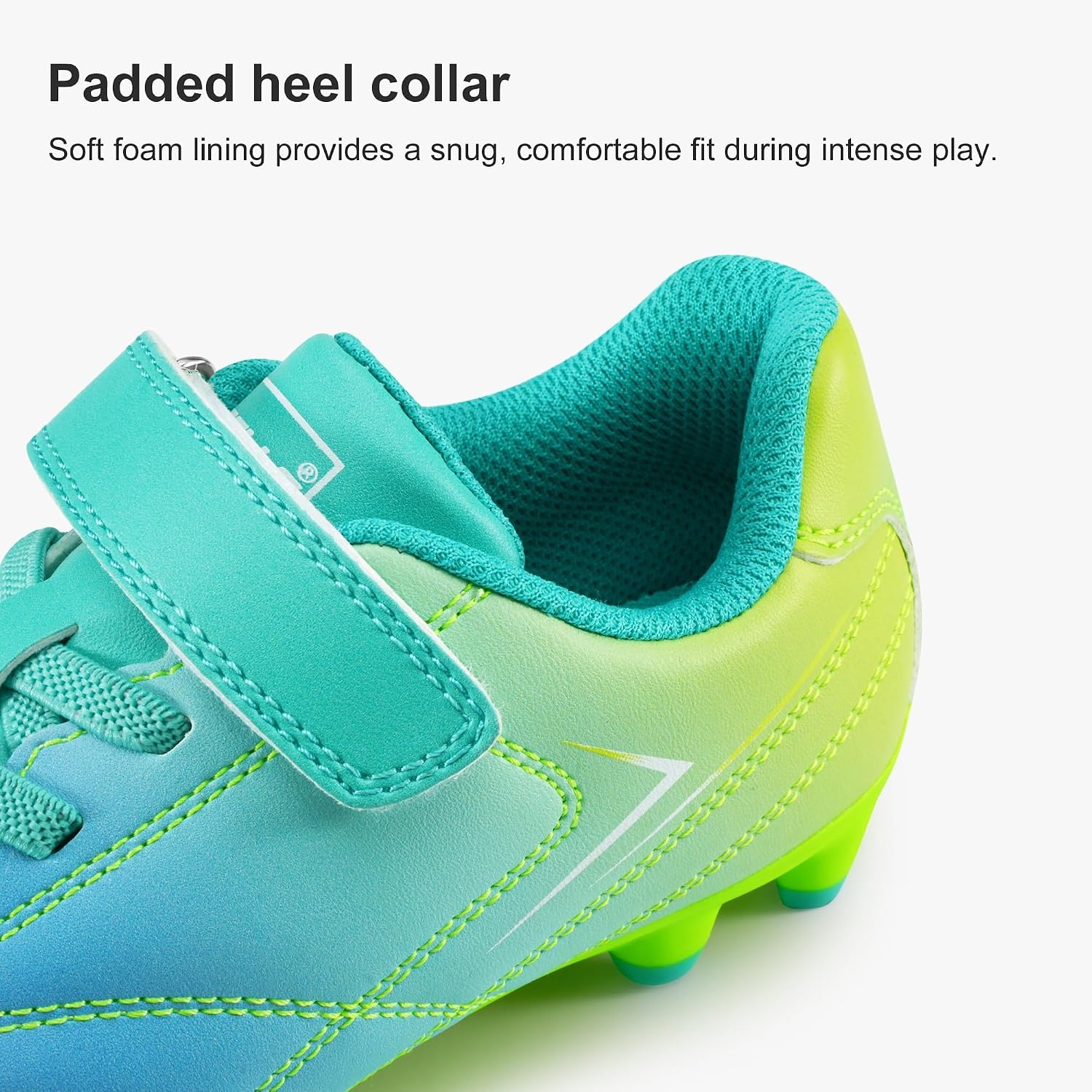 Stelle Girls Soccer Cleats for Kids Training Matches Outdoor Play | Firm Ground Lightweight Upper Lace-Up Fit Breathable Lining Cushioned Collar Baseball & Softball Little To Big Kids(Prism Pop)