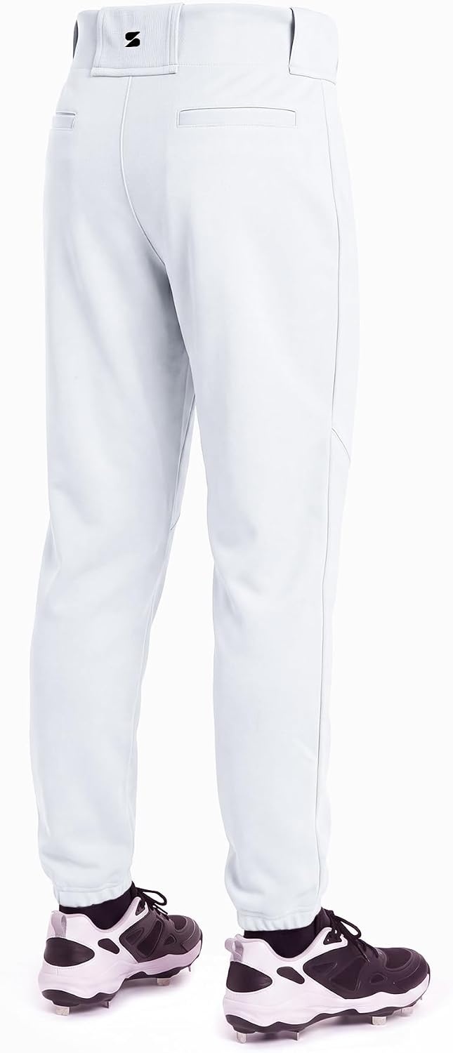 Stelle Boys Baseball Pants Youth with Pockets Kids Tee Ball(White)
