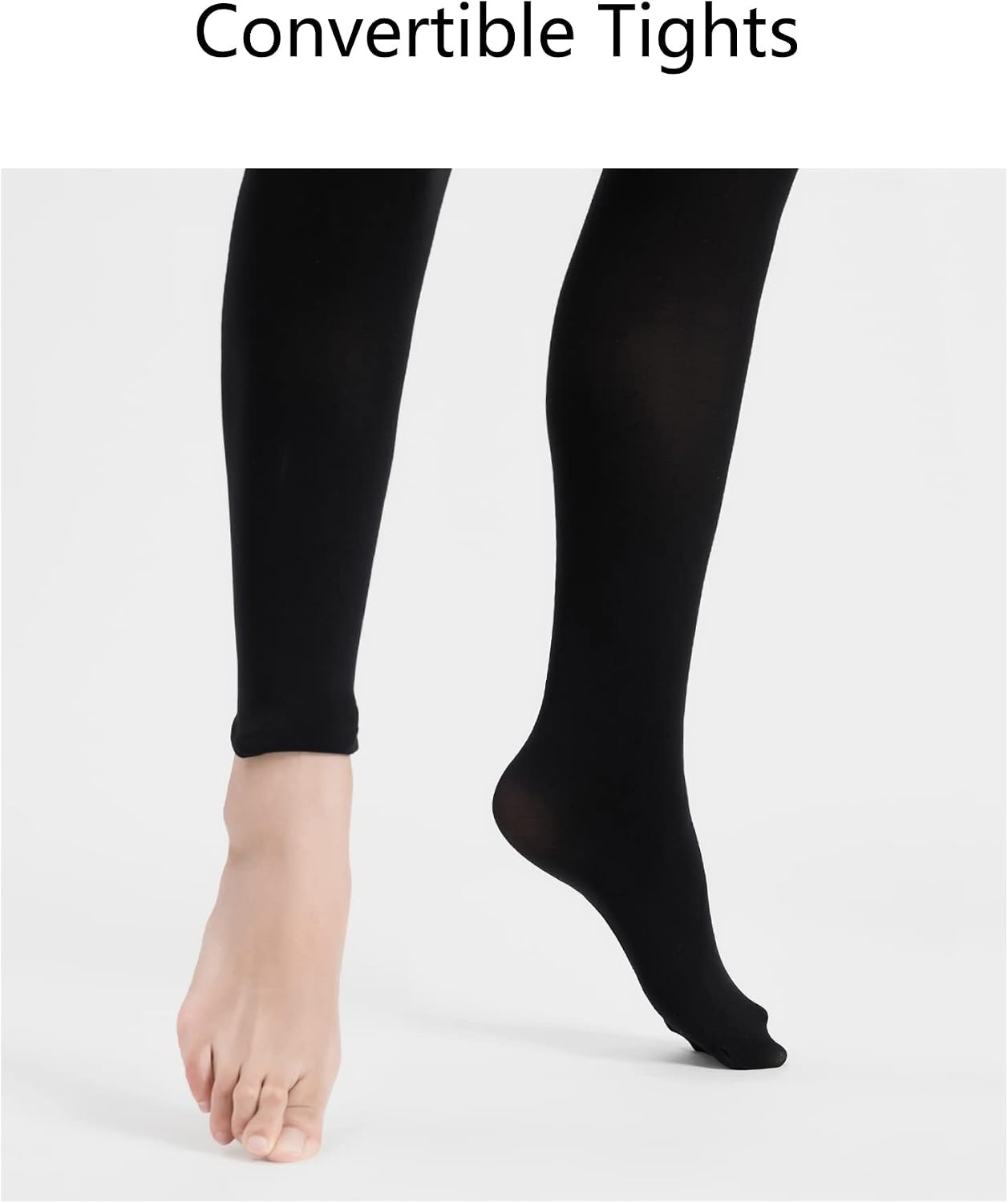 Stelle Girls’ Convertible & Transition Ballet Tights for Toddler Dance Kid(3-pack-black)