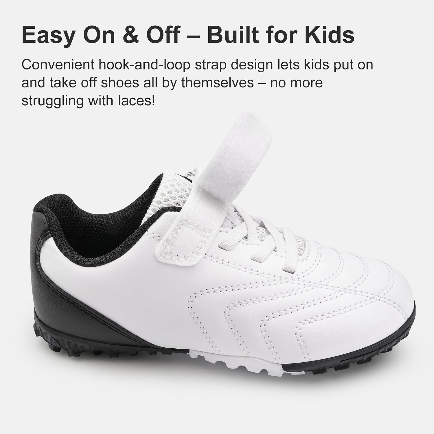 Stelle Baseball Cleats Girls Boys Soccer Shoes Futsal Multi-Sport(White)