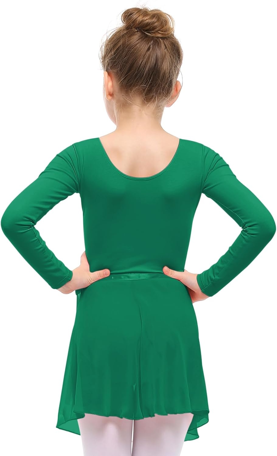 Stelle Ballet Leotards for Girls Toddler Dance Dress Outfit Combo with Skirt and Tights (Toddler/Little Kid/Big Kid)(Green)