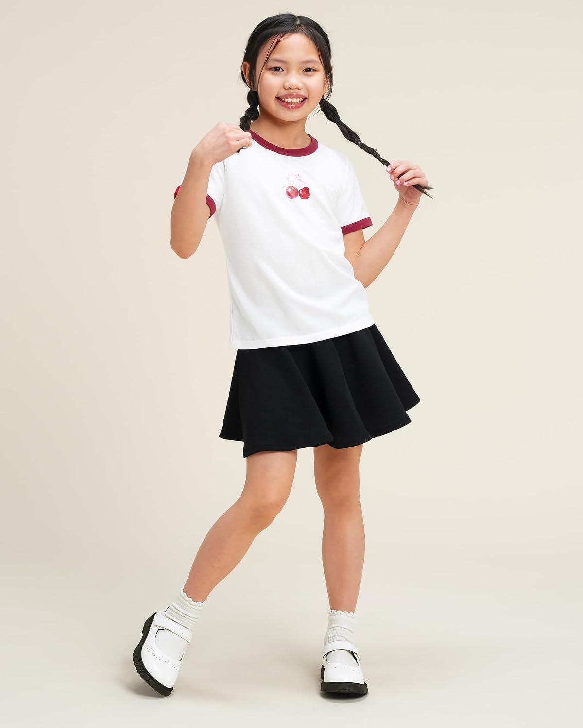 Stelle Girls School Shoes Chunky Oxford Mary Jane Flats | Chunky sole, Cushioned comfort, Lace-up style, Durable outsole, School uniform, Everyday support(White)