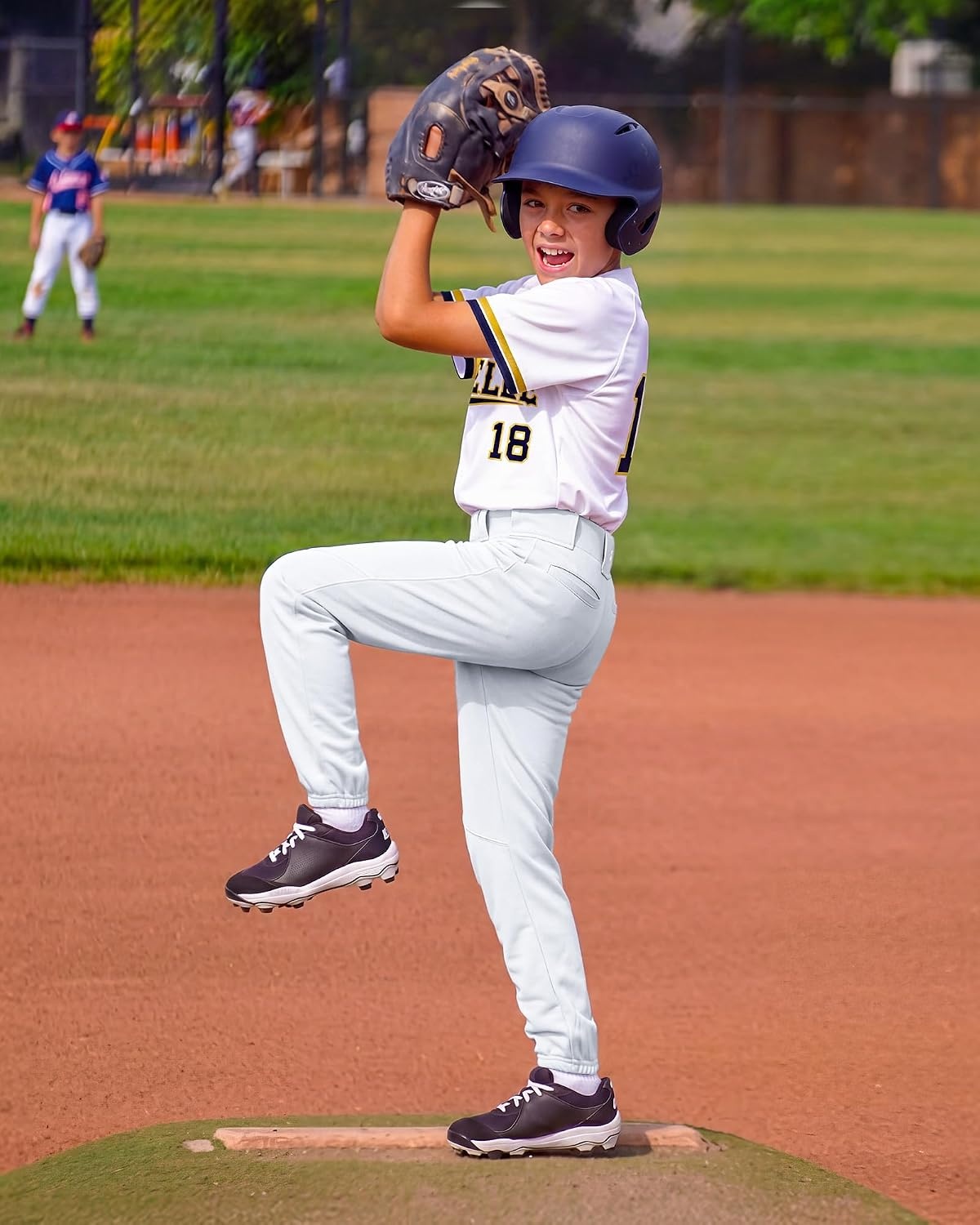 Stelle Boys Baseball Pants Youth with Pockets Kids Tee Ball 6-16 Years(White)
