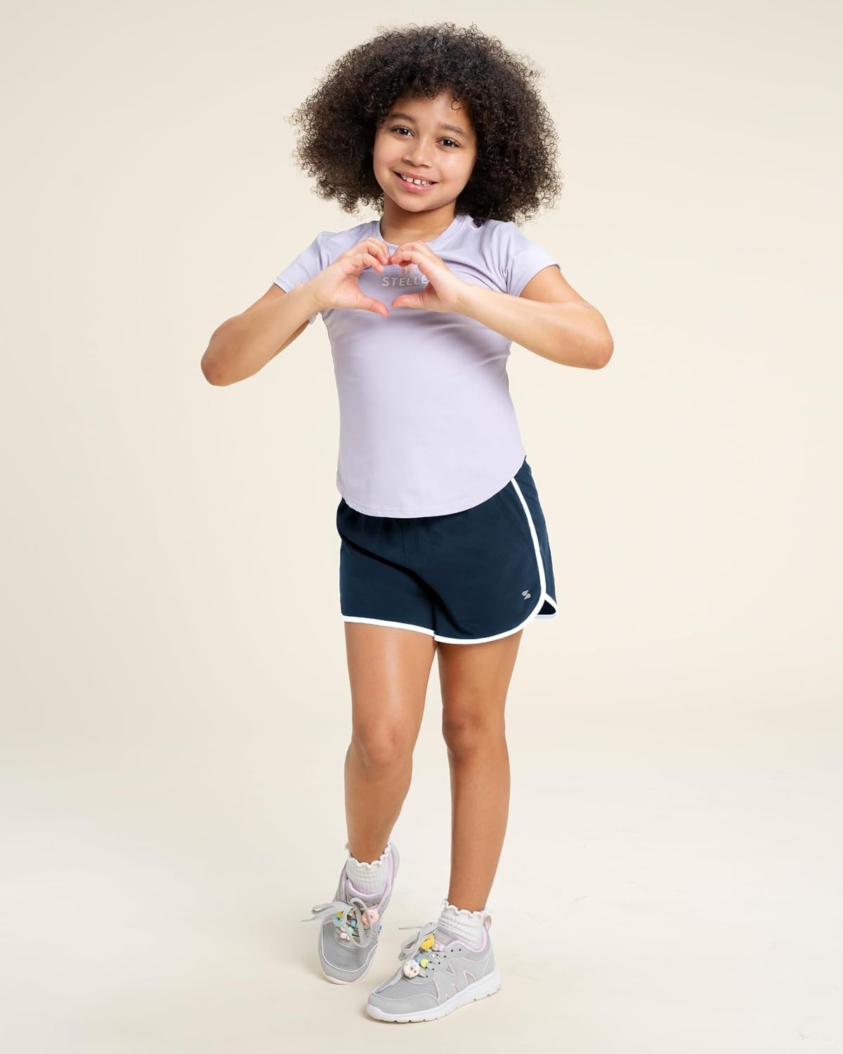 Stelle Girls Athletic Shorts with Pockets Girls Running Shorts Volleyball Soccer Shorts for Kids Elastic Waist(Prussian Blue)