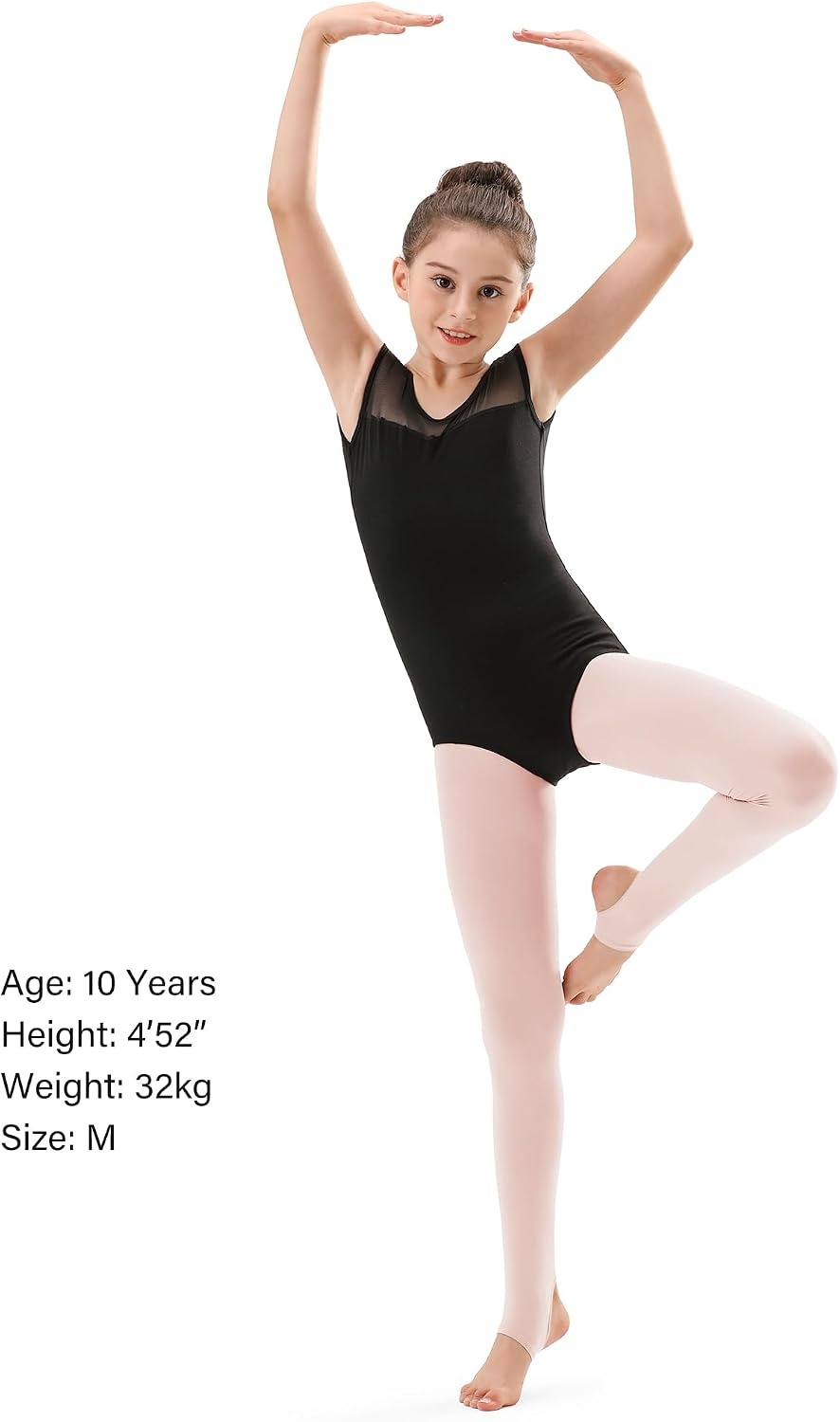 Stelle Girls Women Stirrup Ballet Tights for Dance Class Kids Adult | Convertible & Transition, Soft Footless Stockings, Stretch, Opaque, Teen & Youth Pantyhose, Gymnastics, Ballerina, Recital(Ballet Pink)