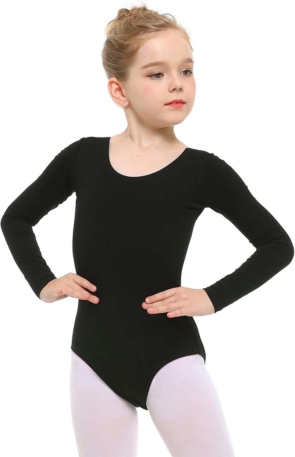 Stelle Ballet Leotards for Girls Toddler Dance Dress Outfit Combo with Skirt and Tights (Toddler/Little Kid/Big Kid)(Black)