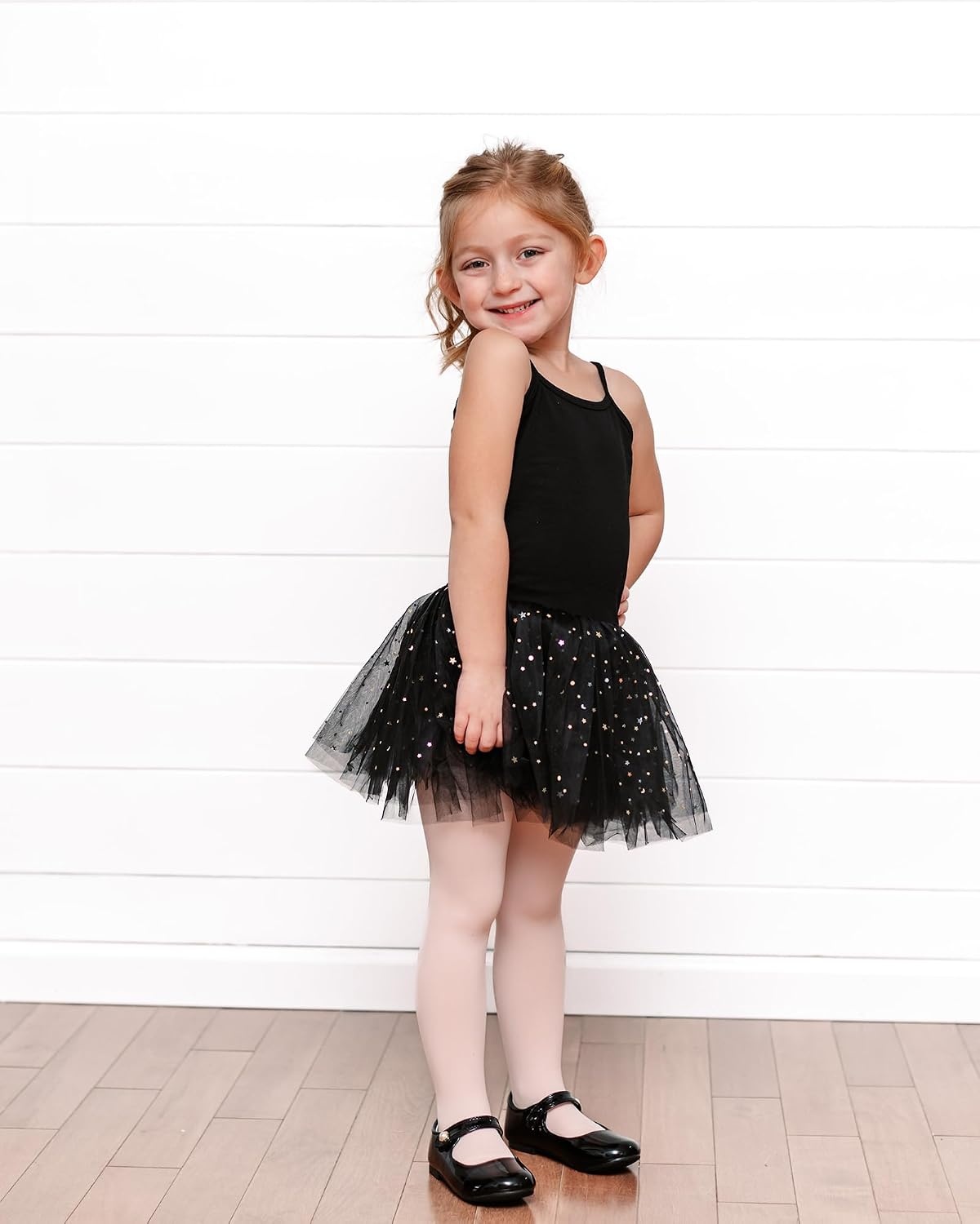 Stelle Girls Ballet Dance Tights Footed for Toddler Kid School Class 2T-15Y(3-pack-ballet Pink+white+black)