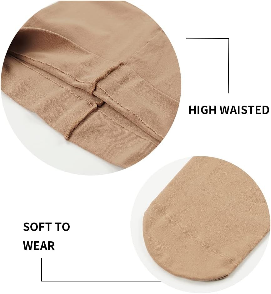 Stelle Girls’ Footed Ballet Tights for Dance Class Toddler Kids 2T-15Y | High Waist, Stretch, Opaque Coverage, Soft Stocking, Teen & Youth Pantyhose, Ballerina, Studio, Stage, Performance, Recital(Tan)