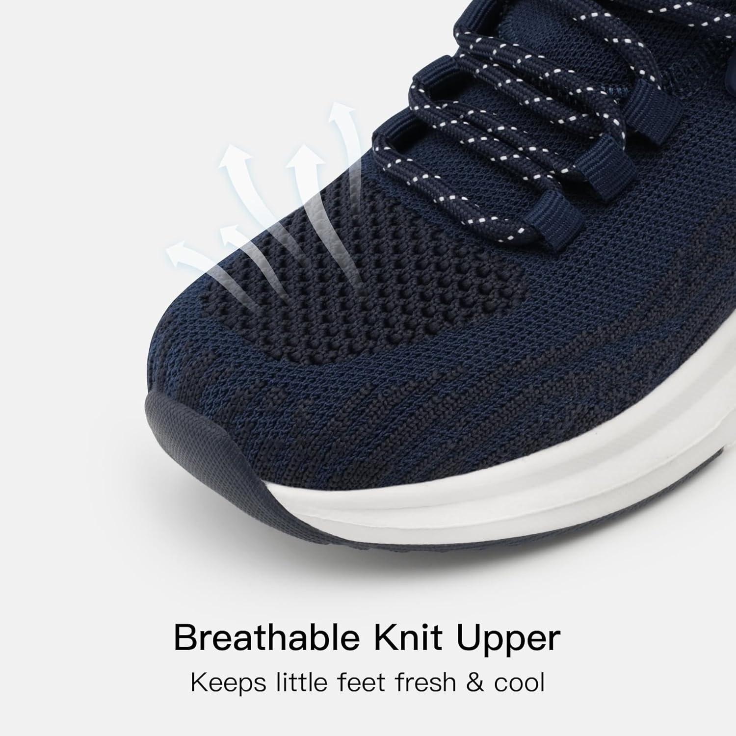 Stelle Kids Sneakers Girls Tennis Shoes Non-Slip Lightweight Breathable Athletic Sports Running Shoes(Navy)