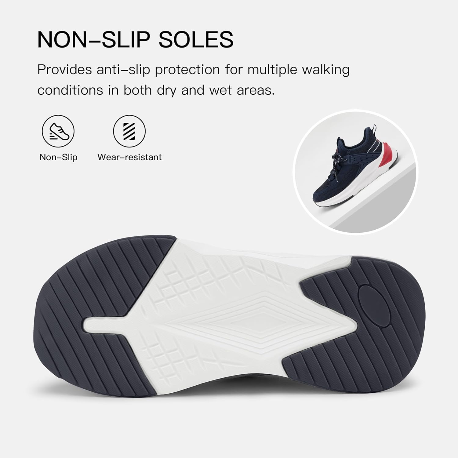 Stelle Kids Sneakers Girls Tennis Shoes Non-Slip Lightweight Breathable Athletic Sports Running Shoes(Navy)