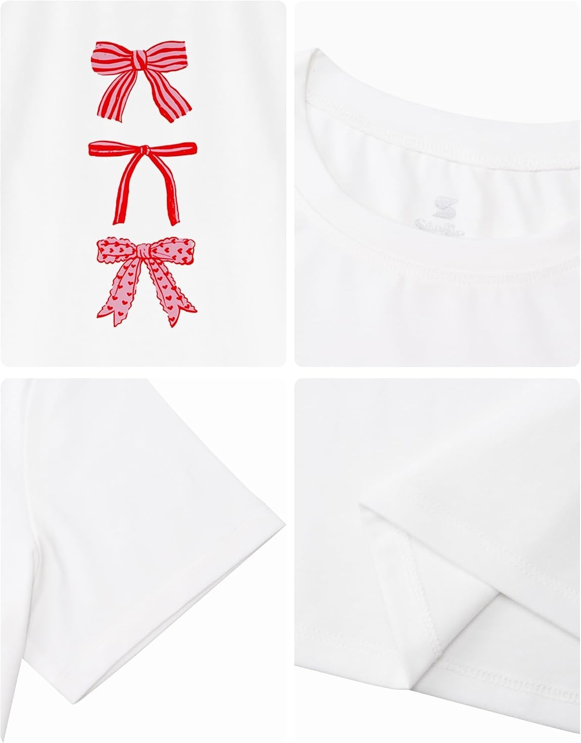Stelle Girls Graphic T Shirt Cotton Crewneck Short Sleeve Casual Tee | Classic fit, Short sleeve, Soft cotton blend, Breathable, Stretch, Graphic print, School, Playdates, Vacation, Girls tshirt(Sweet Knot|white)