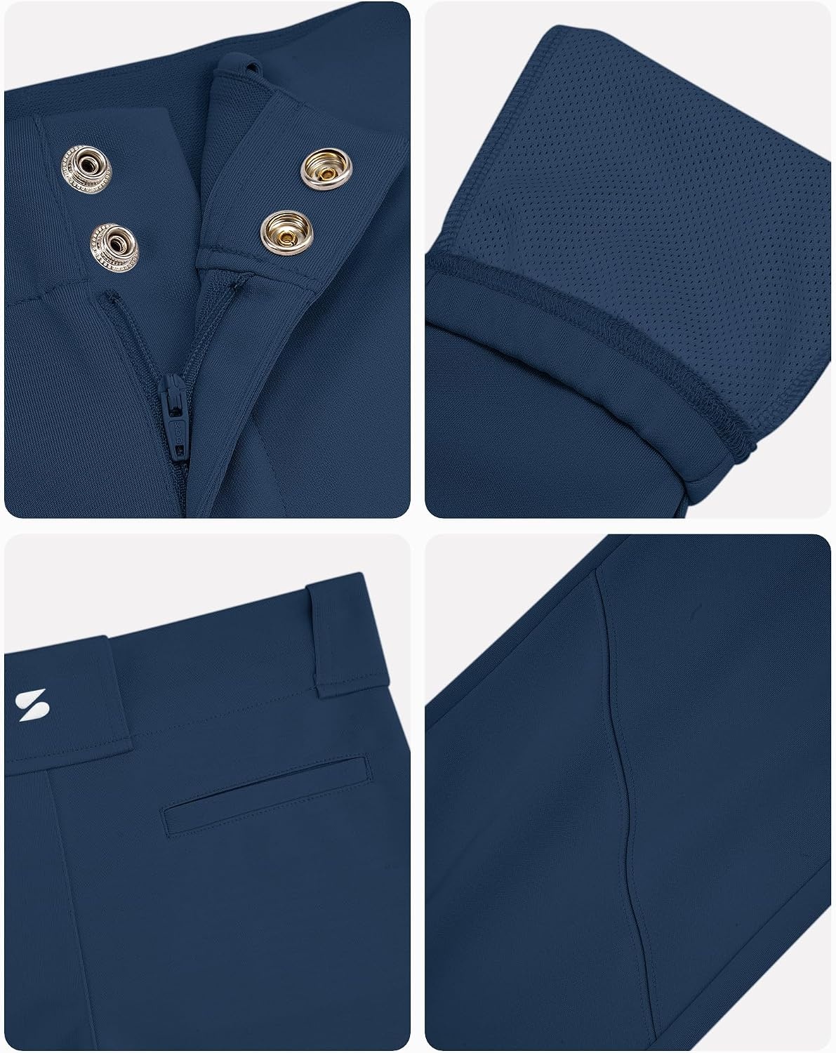 Stelle Boys Baseball Pants Youth with Pockets Kids Tee Ball(Navy)