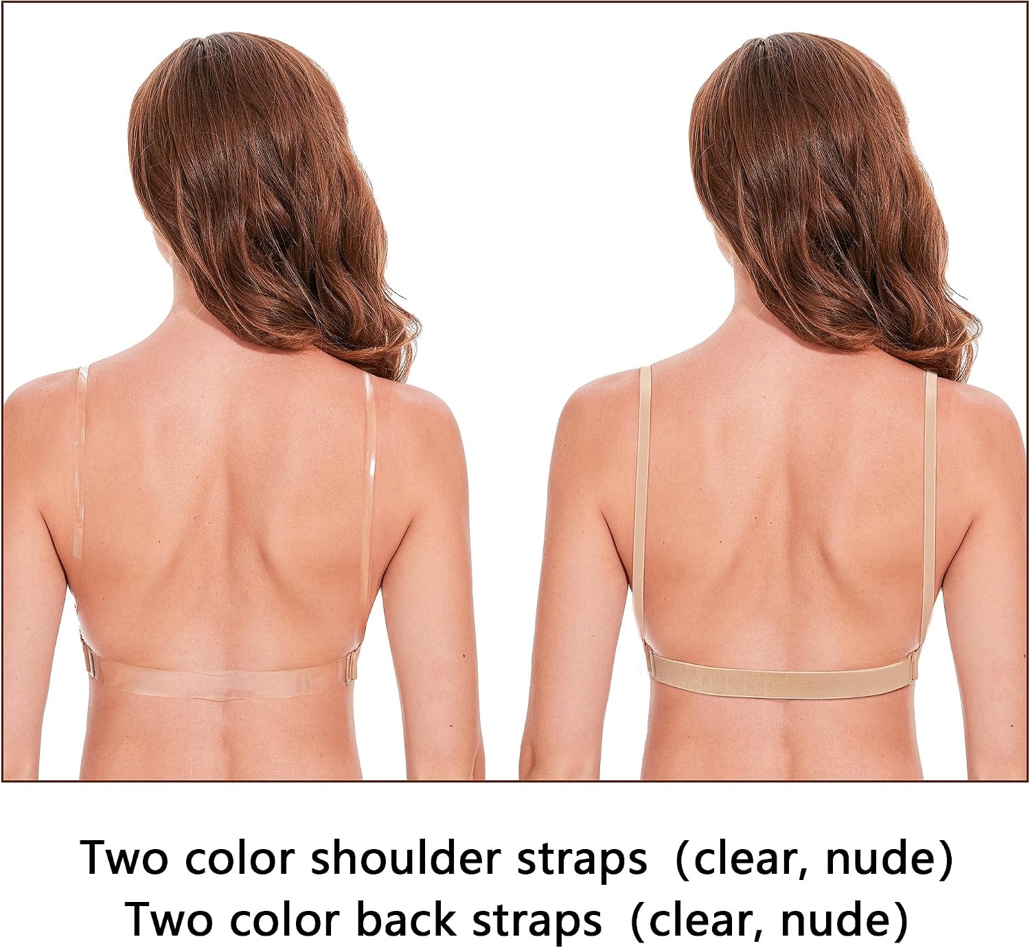 Stelle Women Nude Dance Bra Convertible Clear Strap Bras | Adjustable clear straps, Moisture-wicking fabric, Secure support, Ballet, Jazz, Stage performance(Nude)