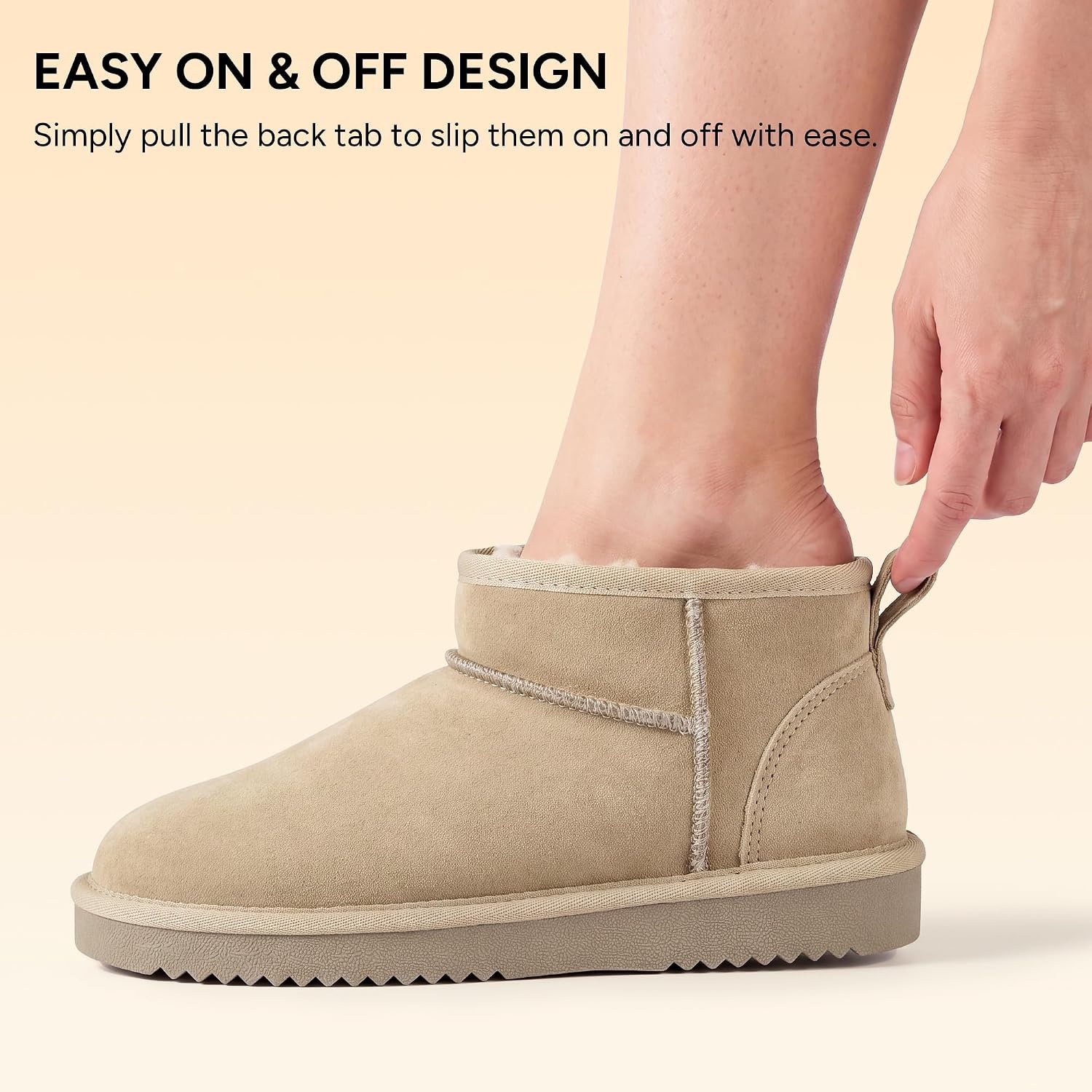 Stelle Winter Boots for Women Warm Ankle Snow Boots(Dune)