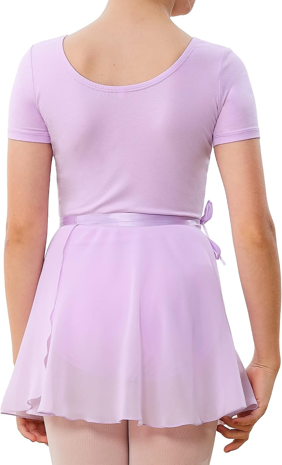 Stelle Girls Ballet Leotards Toddler Dance Combo with Skirt and Tights(1-lavender)