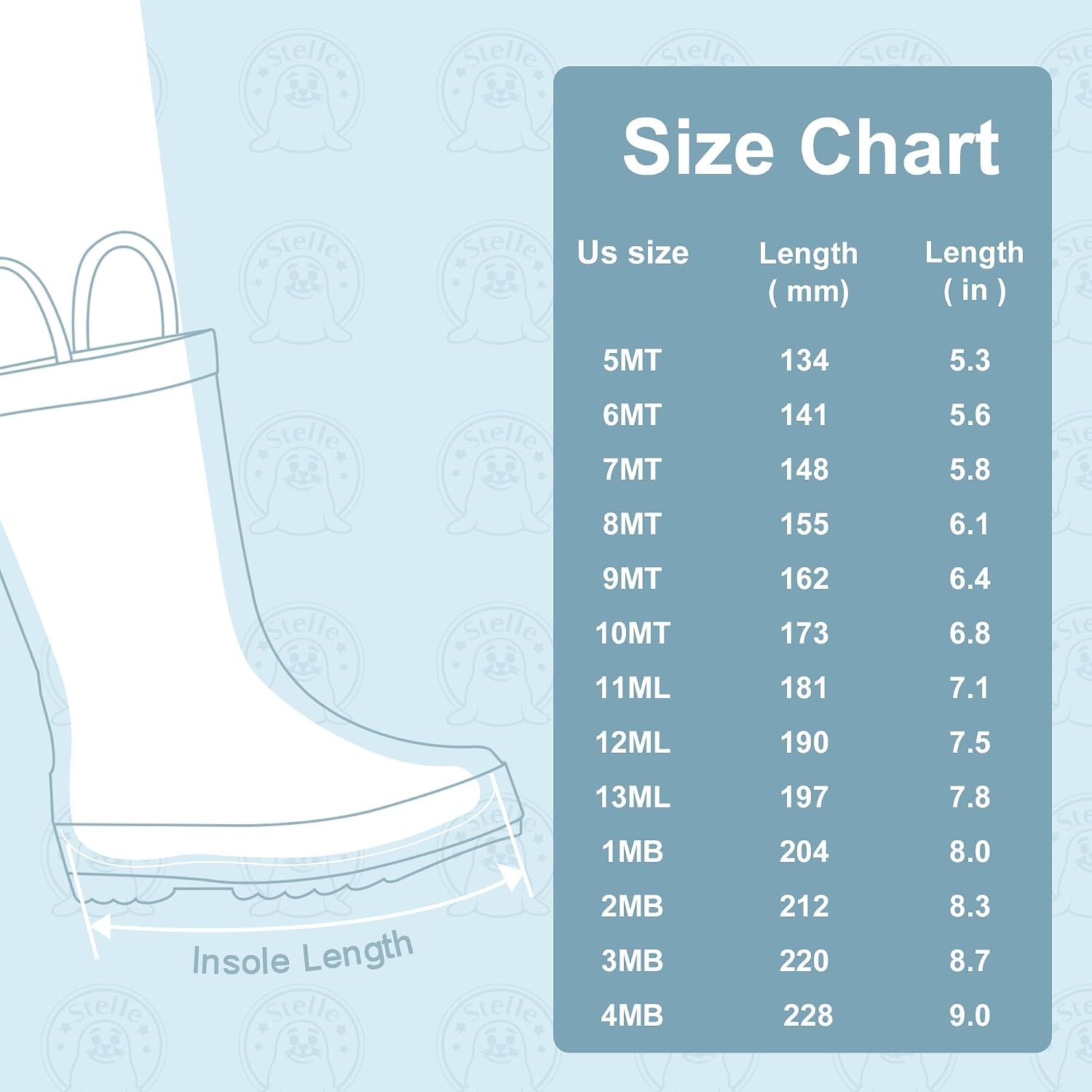 Stelle Girls Waterproof Rain Boots with Easy-On Handles | Girls & Boys Lightweight Cute Heart Handles Non-Slip Sole Rain Puddle Outdoor Play for Toddler to Kids(Yellow)