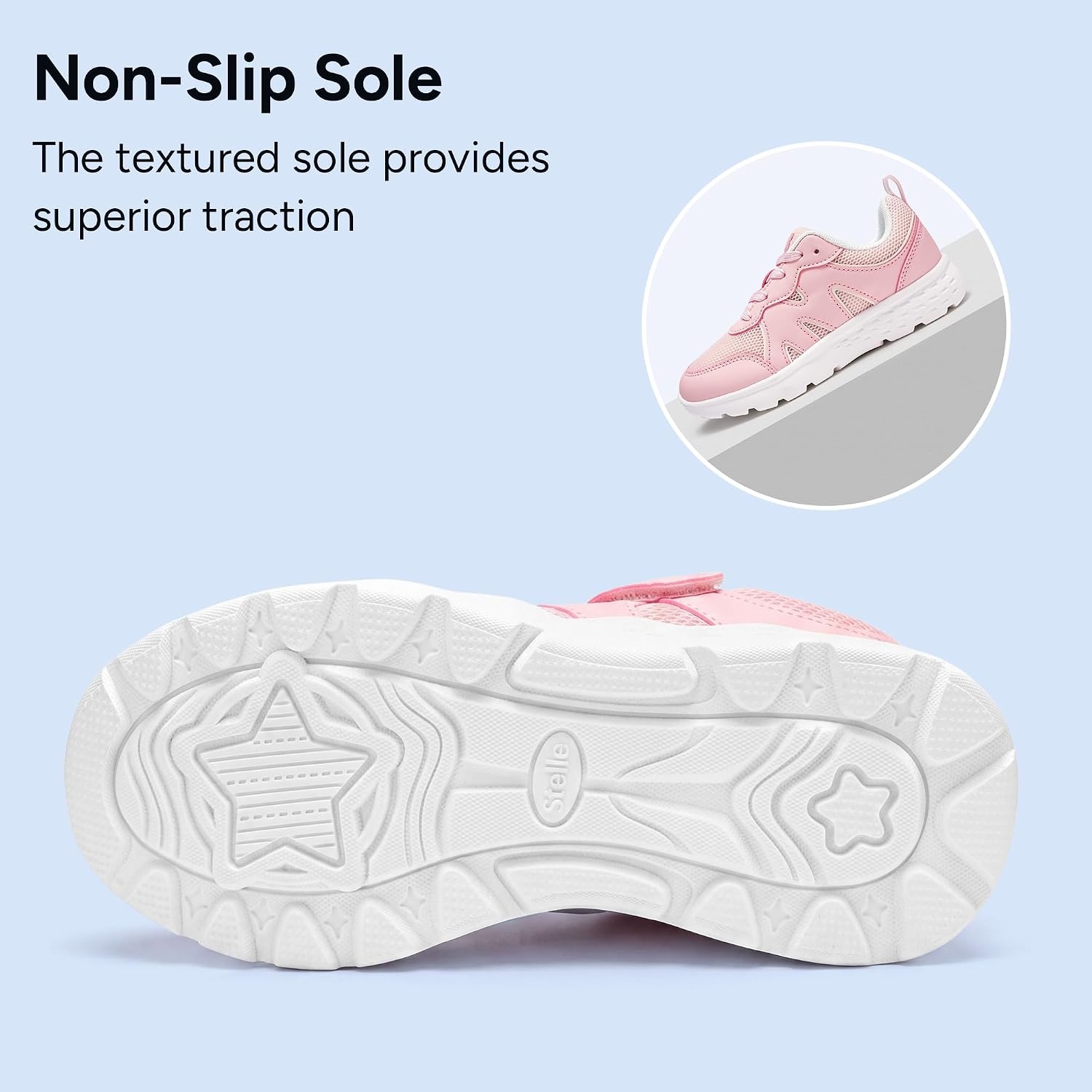 Stelle Girls Tennis Shoes with DIY Charms(Pink+charms)