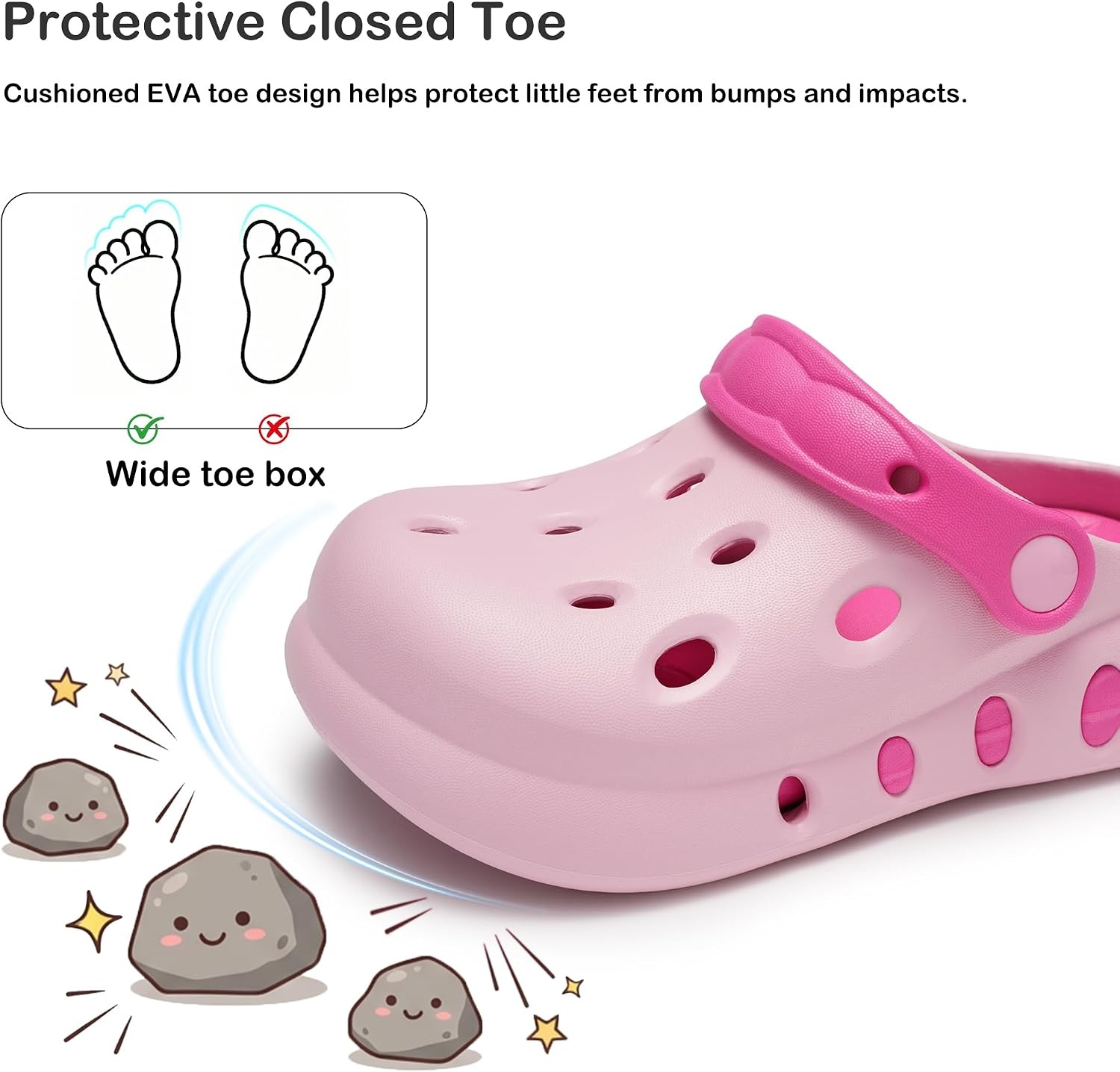 Stelle Garden Clogs for Girls Boys Slip on Sandals Kids Water Shoes Classic Slides Slippers Beach Indoor Outdoor(Little Kids/Big Kids)(Strawberry Milkshake)