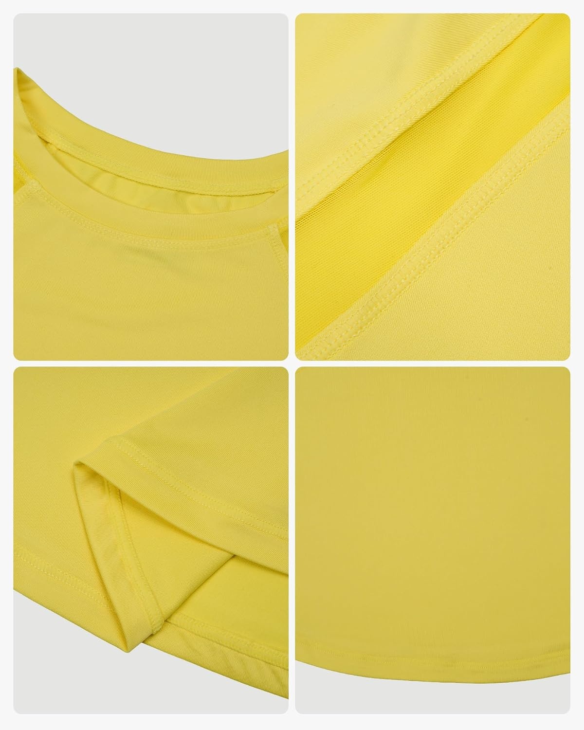 Stelle Athletic Shirts for Girls Short Sleeve Soccer Active Tshirts Kids(Yellow)