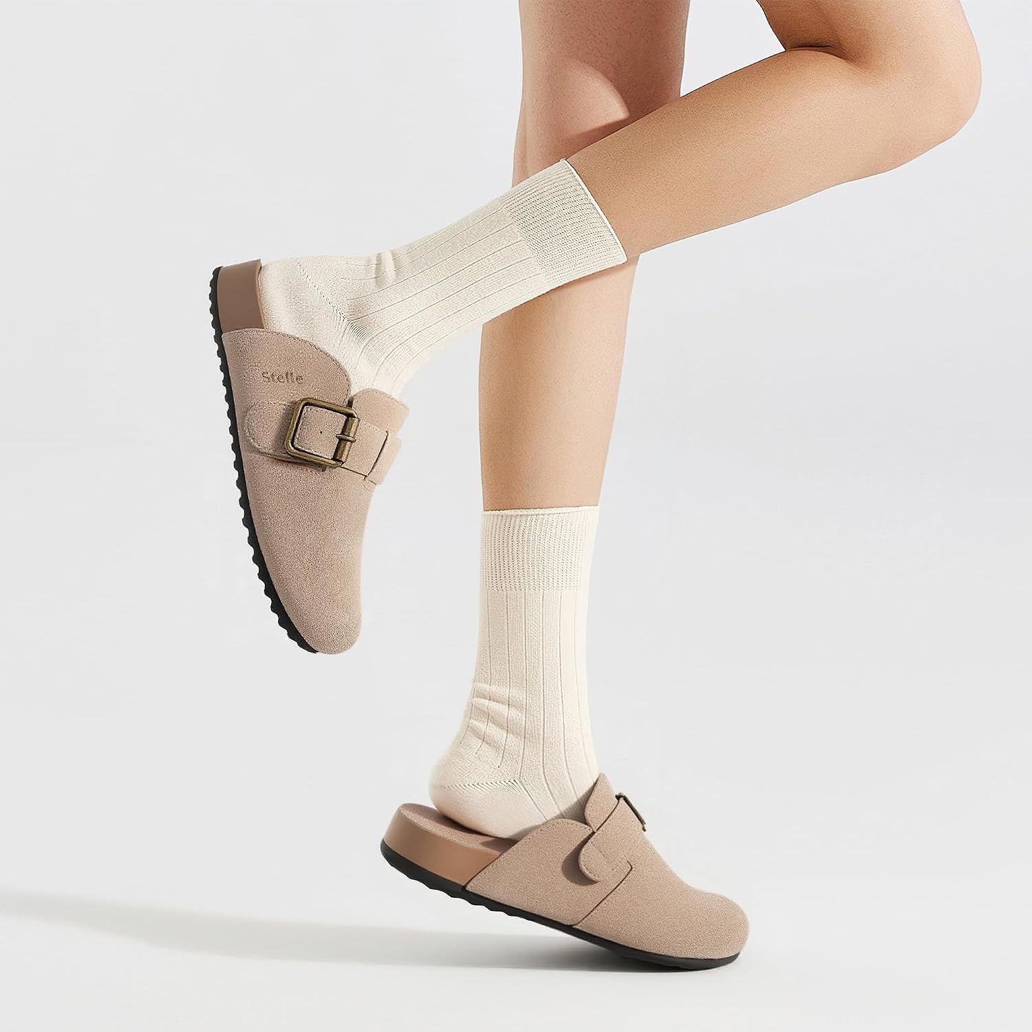 Stelle Suede Clogs for Women Men Potato Shoes(Taupe)