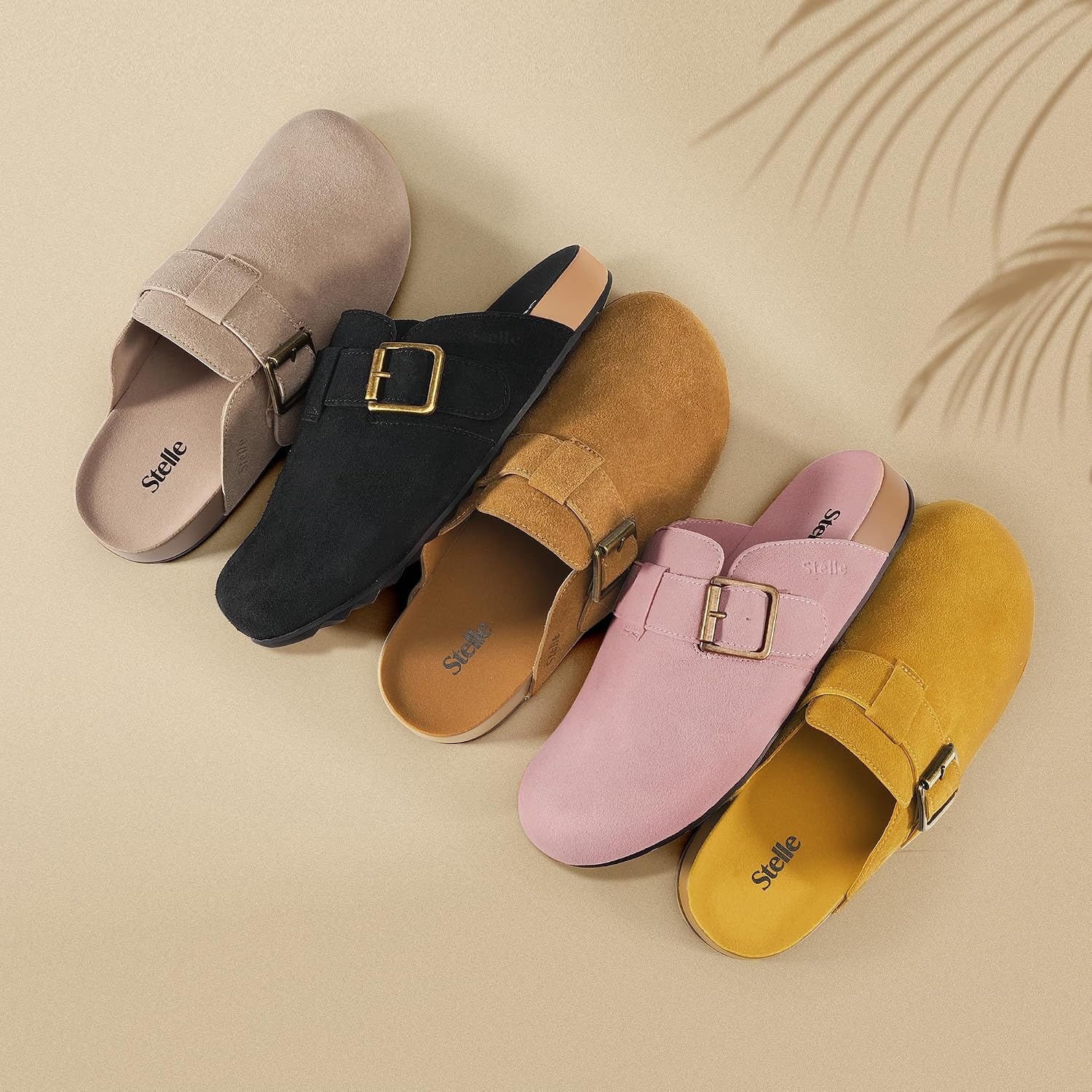 Stelle Suede Clogs for Women Men Potato Shoes(Taupe)