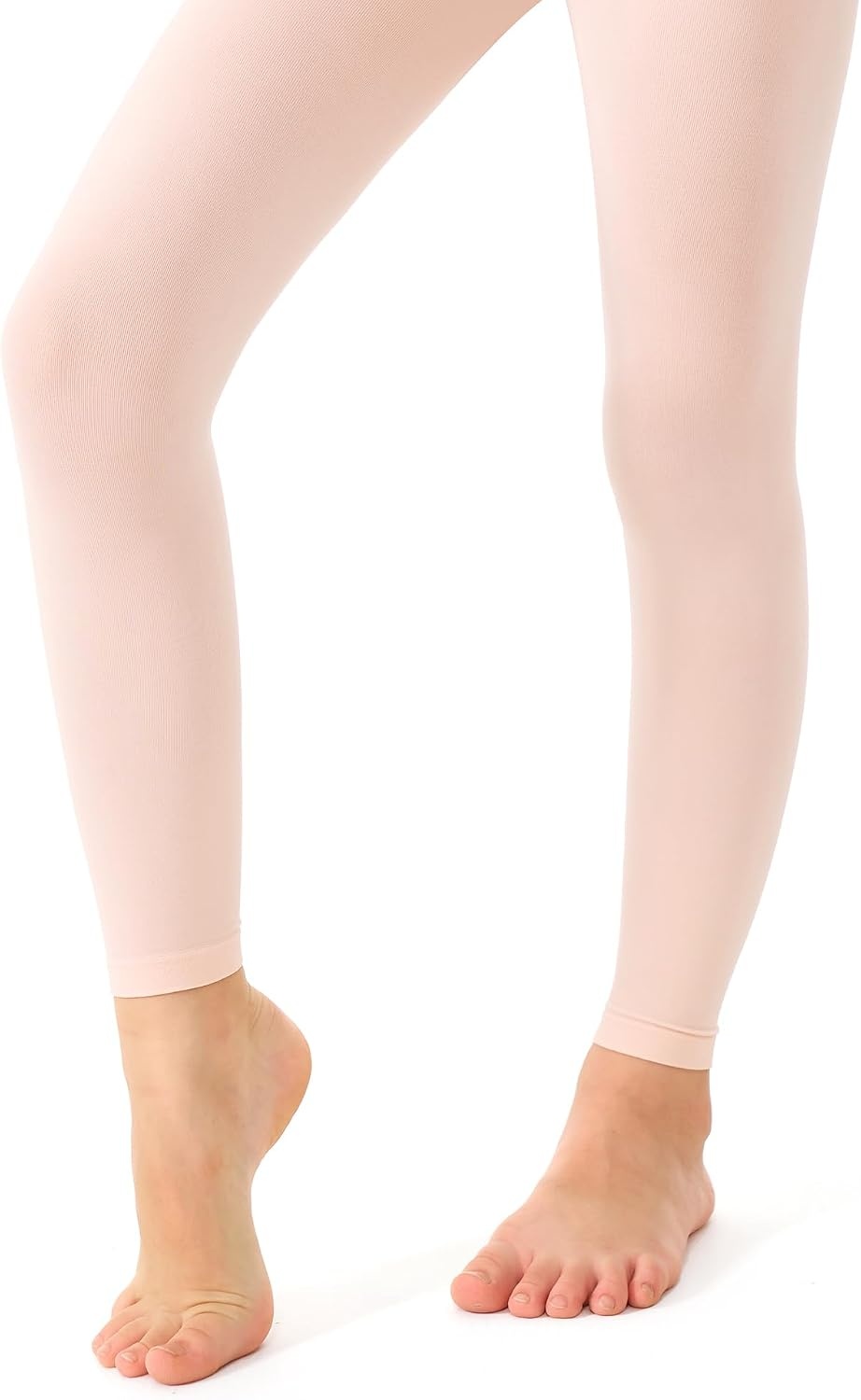 Stelle Girls’ Footless Ballet Tights for Dance Class Toddler Kids 2T-15Y(Ballet Pink)
