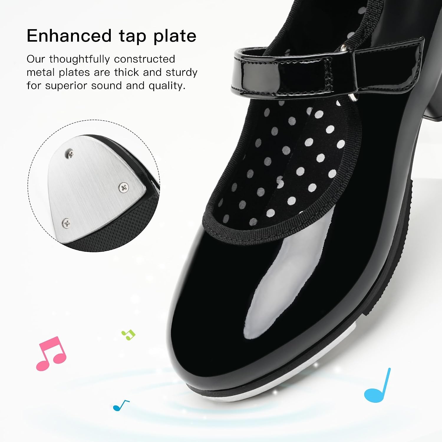 Stelle Toddler Tap Shoes with Detachable Bow(Toddler/Little Kid/Big Kid)(Black)