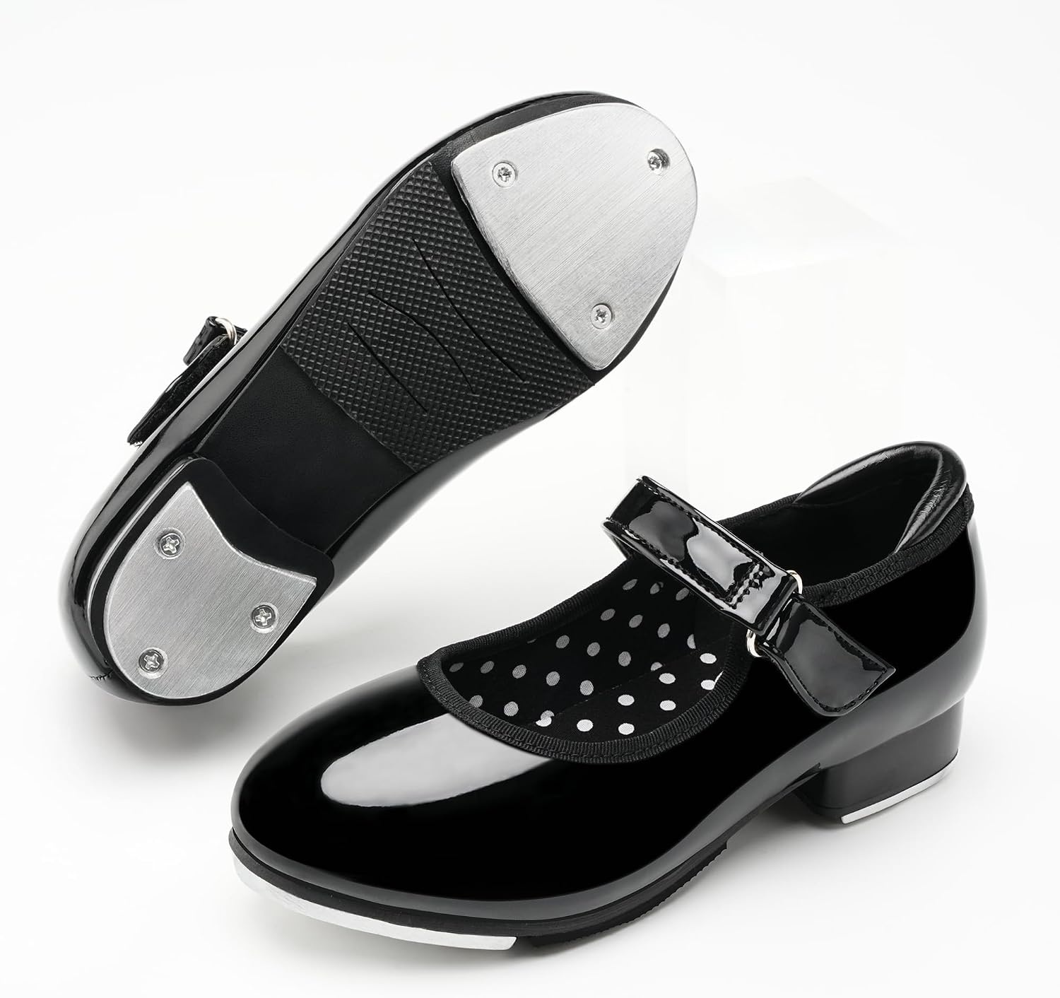 Stelle Toddler Tap Shoes with Detachable Bow(Toddler/Little Kid/Big Kid)(Black)