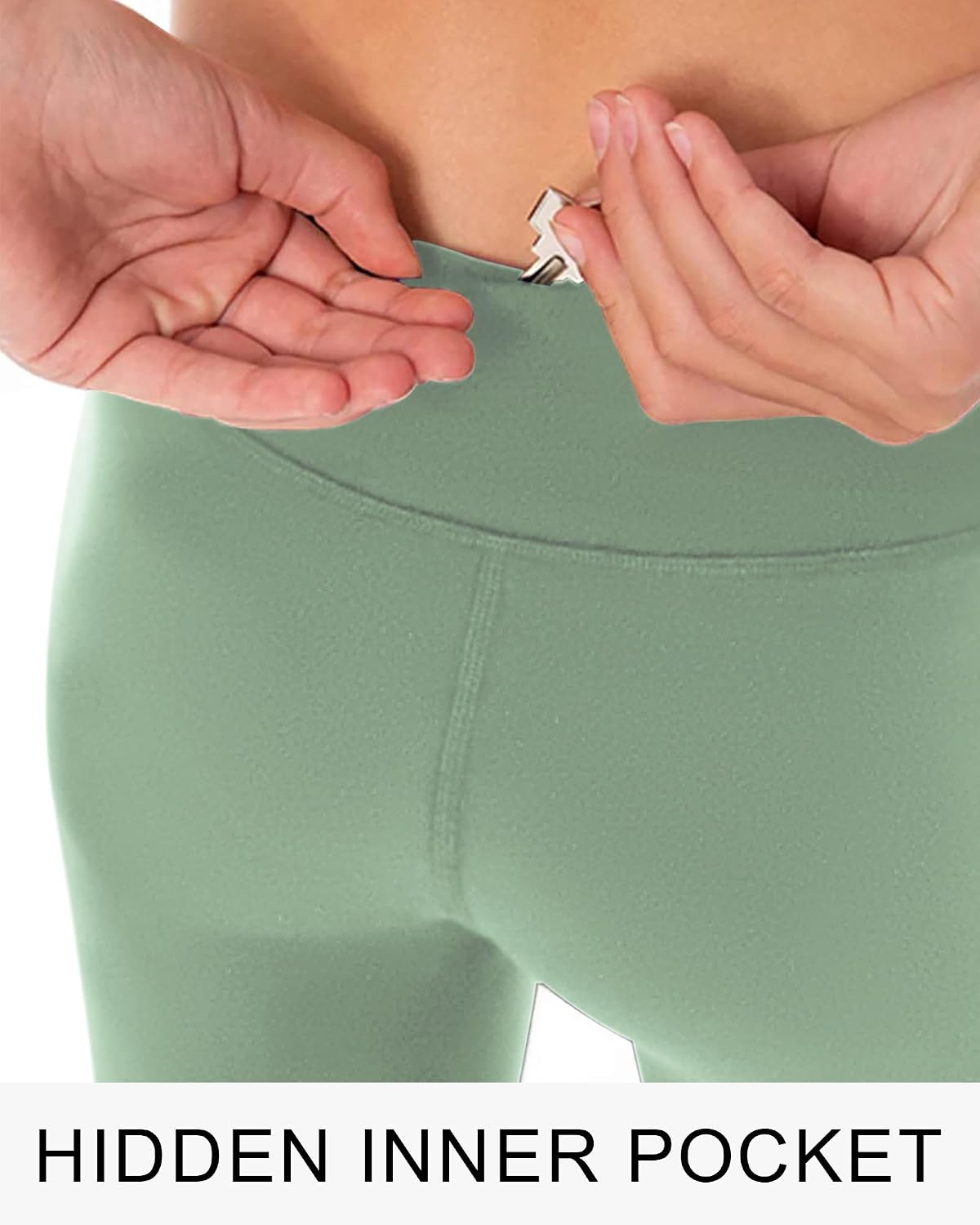 Stelle Girls Fleece Lined Leggings with Hidden Pocket High Waisted Pants(Jade Green)