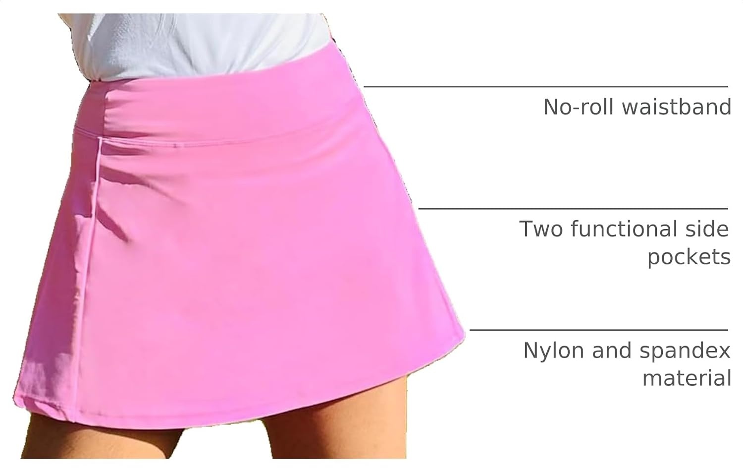 Stelle Women’s Tennis Golf Skirts High Waisted Athletic Skorts with Pockets | Built-In Shorts, Athletic Skirt, Tummy Control, Stretchy, Running, Pickleball, Workout, Casual, Skorts for Woman(Cotton Candy)