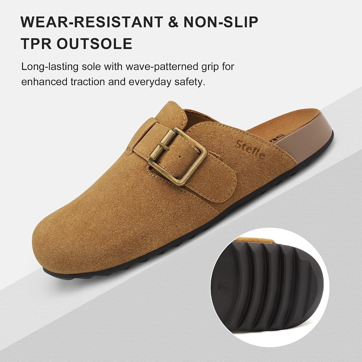 Stelle Suede Clogs for Women Men Potato Shoes(Caramel)