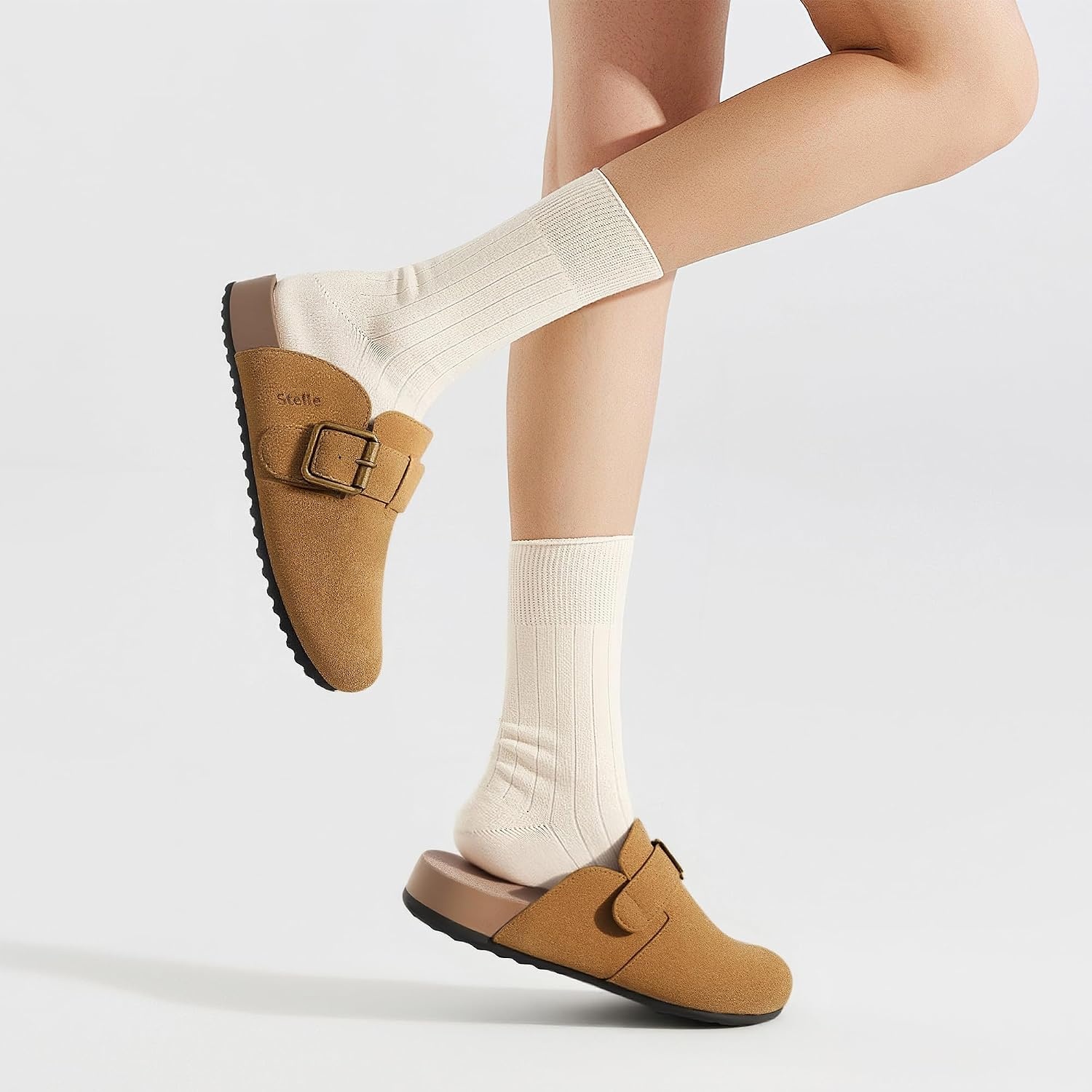 Stelle Suede Clogs for Women Men Potato Shoes(Caramel)