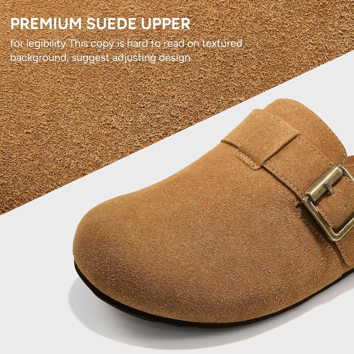 Stelle Suede Clogs for Women Men Potato Shoes(Caramel-genuine Suede)