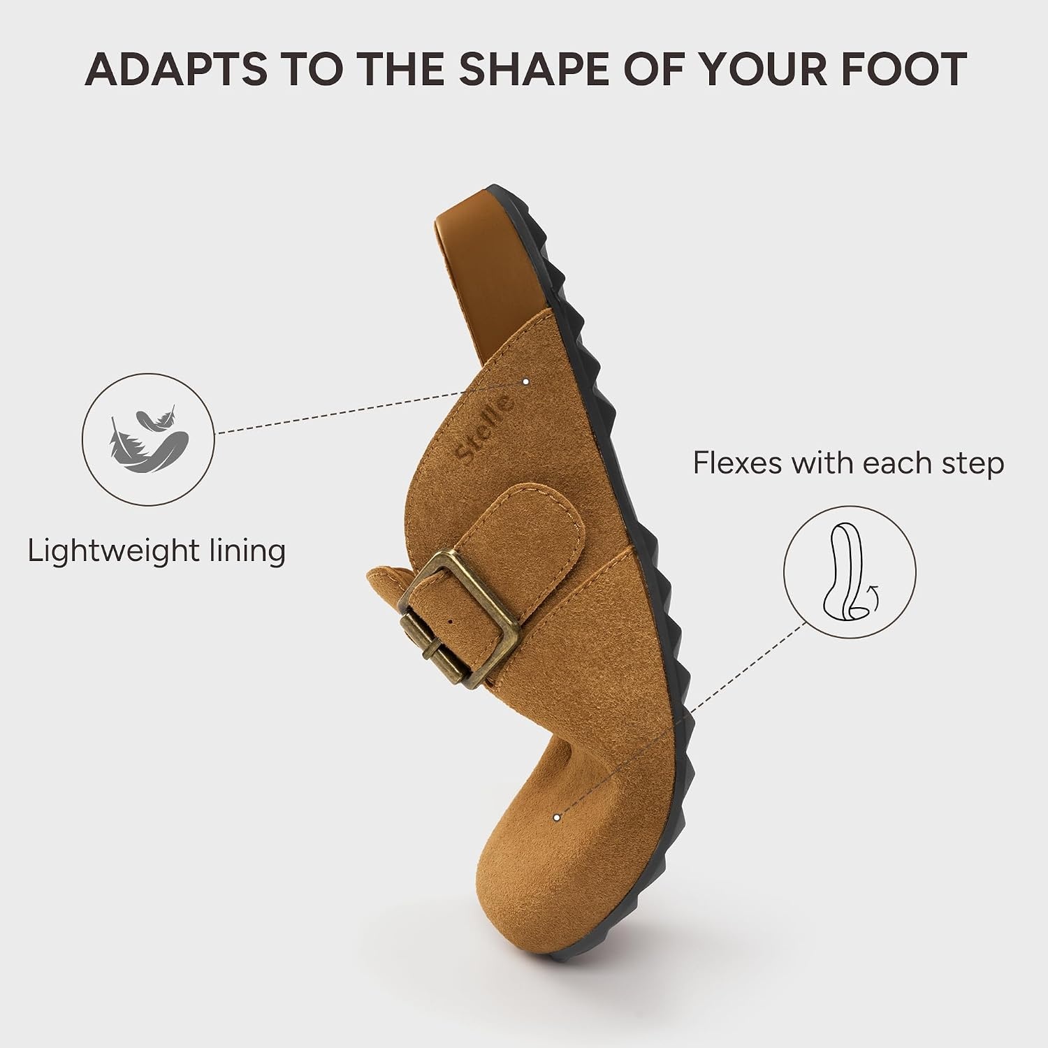 Stelle Suede Clogs for Women Men Potato Shoes(Caramel-genuine Suede)