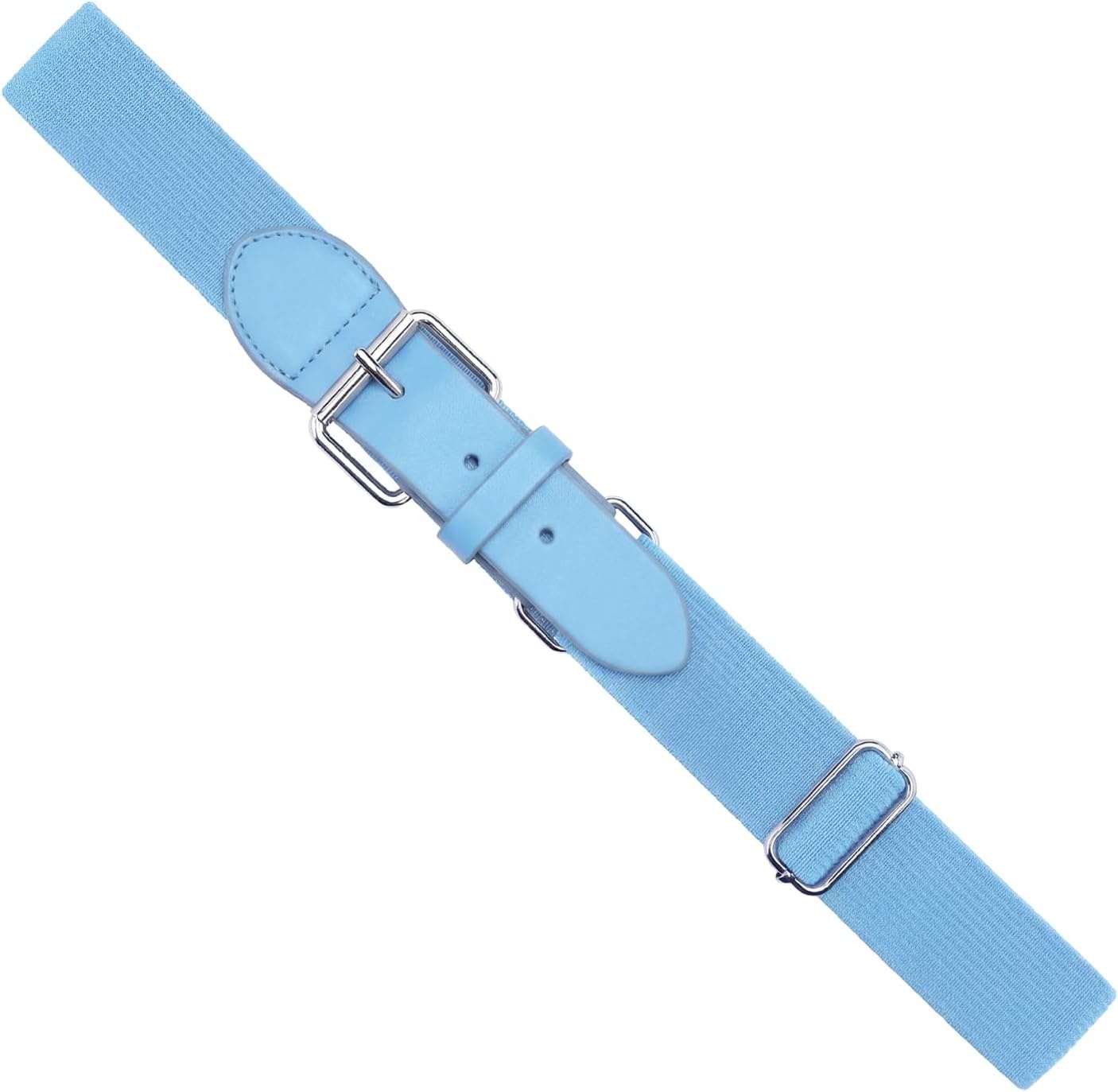 Stelle Baseball Softball Belt Elastic Adjustable Girls Boys Youth Adults | Secure Metal Buckle, Comfortable Stretch Fit, Fastpitch, Tee Ball, Uniform, Practice, Game Day, Durable, Women, Men(Sky Blue)