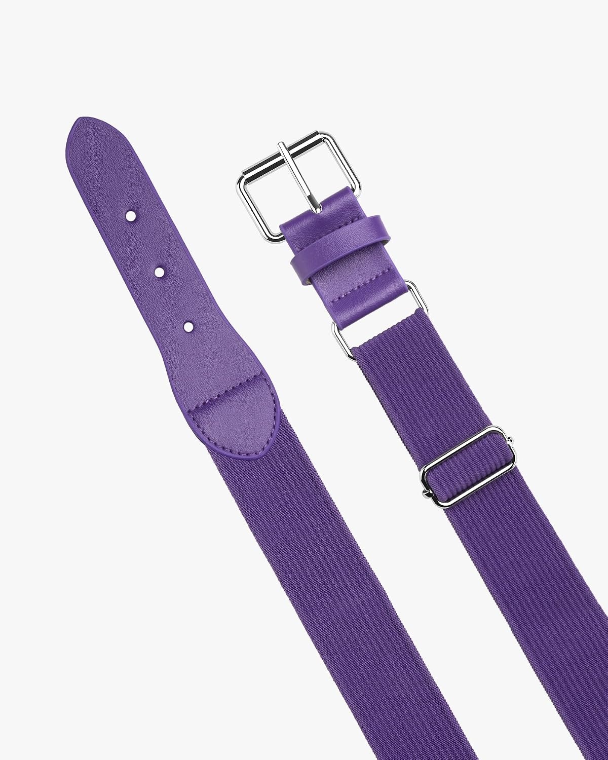Stelle Baseball Softball Belt Elastic Adjustable Girls Boys Youth Adults | Secure Metal Buckle, Comfortable Stretch Fit, Fastpitch, Tee Ball, Uniform, Practice, Game Day, Durable, Women, Men(Purple)