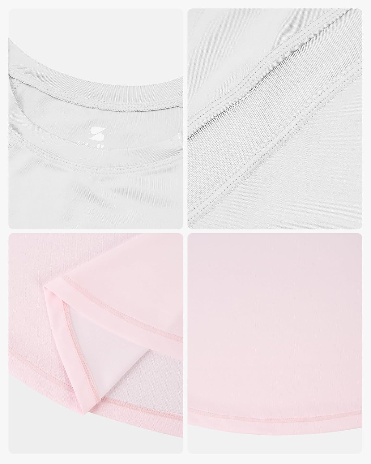 Stelle Girls Athletic Shirts Short Sleeve Crewneck T Shirts Active Sports Top Soccer Gym Workout Tshirt Summer Tees for Kid(Pink)