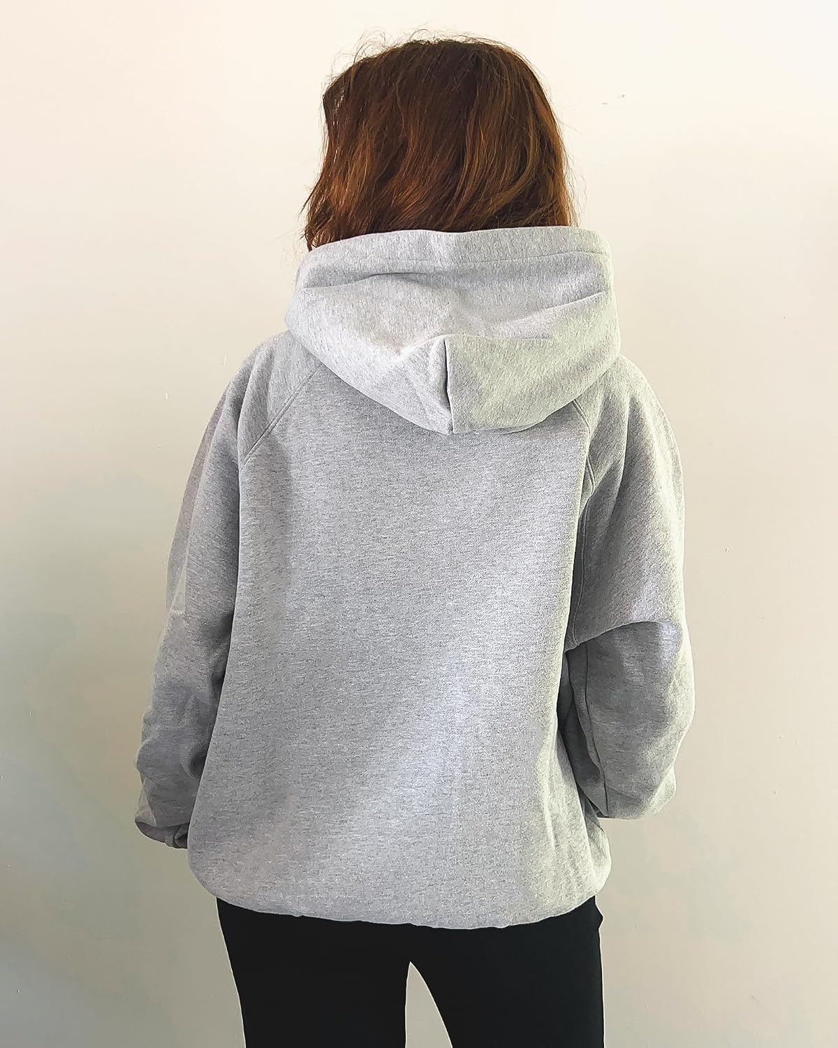 Stelle Fleece Hoodies for Women Long Sleeve Sweatshirts Comfy Pullover Outfits Casual Tops with Pockets(Light Grey)