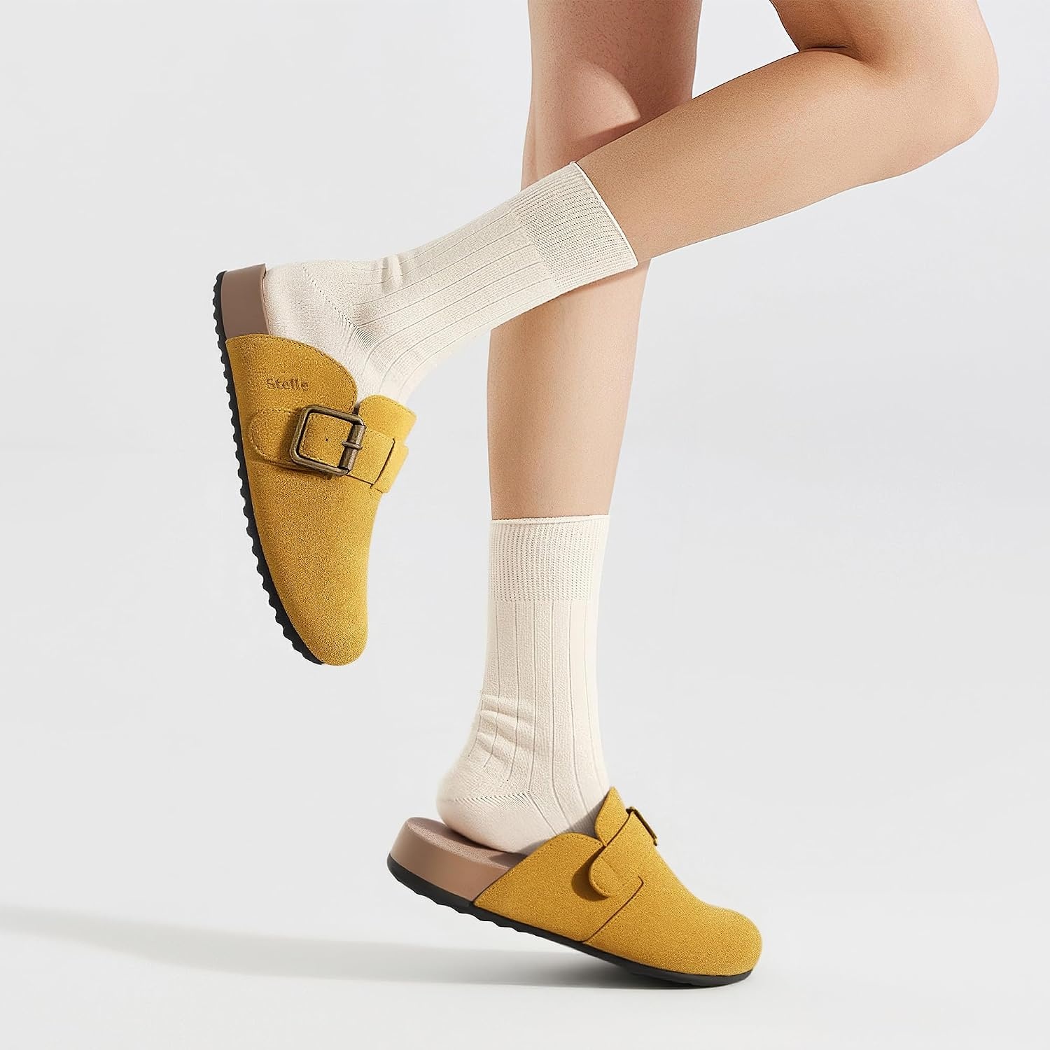 Stelle Suede Clogs for Women Men Potato Shoes(Mustard)