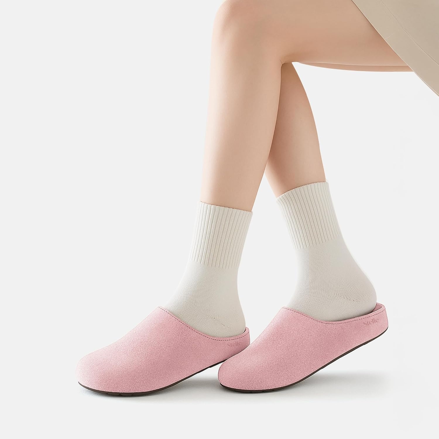 Stelle Clogs Women Mens Suede Potato Shoes Slip on Slippers(Rose Clay)