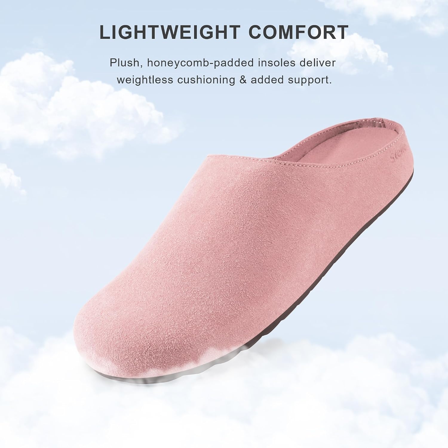 Stelle Clogs Women Mens Suede Potato Shoes Slip on Slippers(Rose Clay)