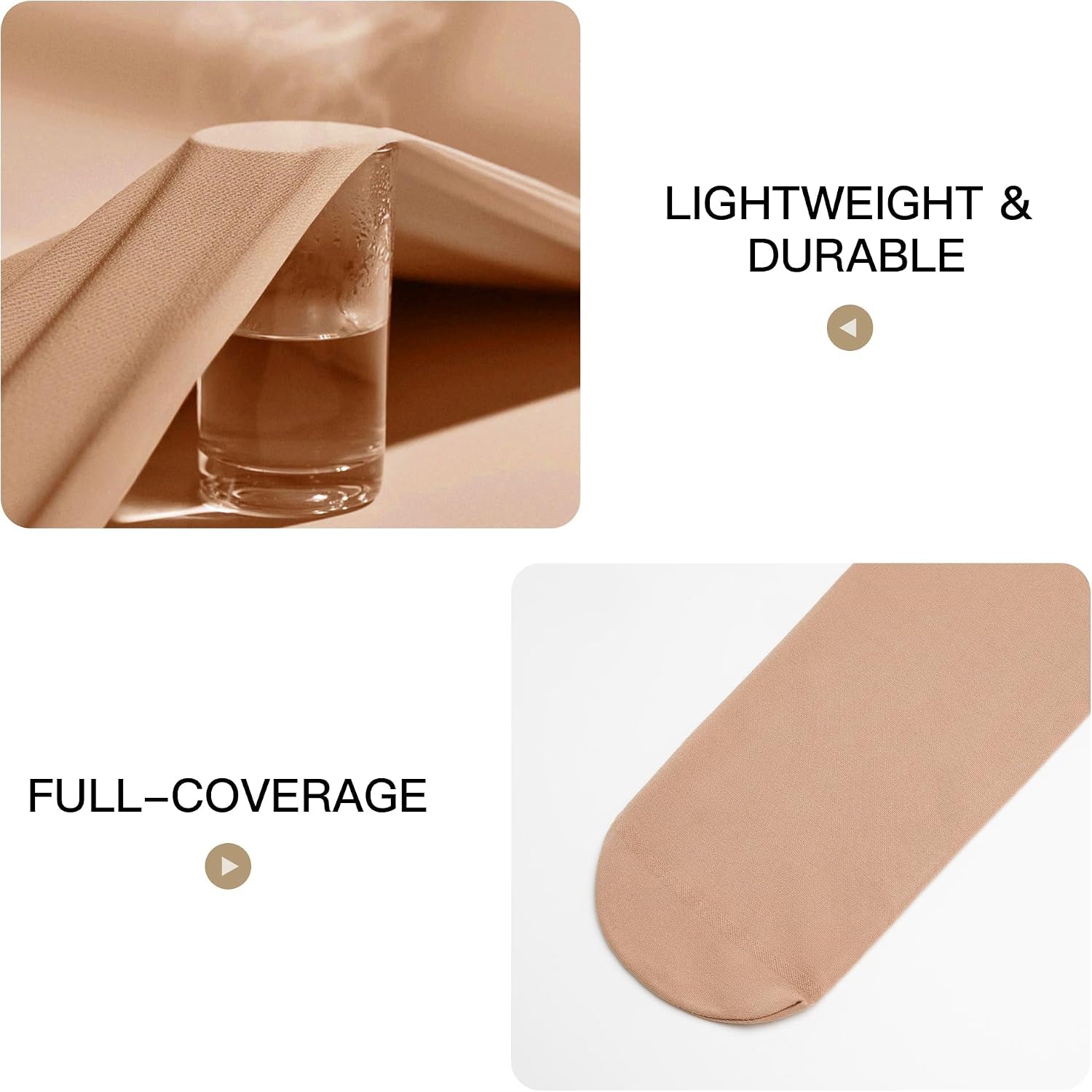 Stelle Women’s Footed Ballet Tights for Adult Dance Class Performance | Soft Microfiber Fabric, Opaque Coverage, Stretch Fit, High Waist, Seamless, Studio, Stage, Recitals, Ballerina(3 Pairs-tan)