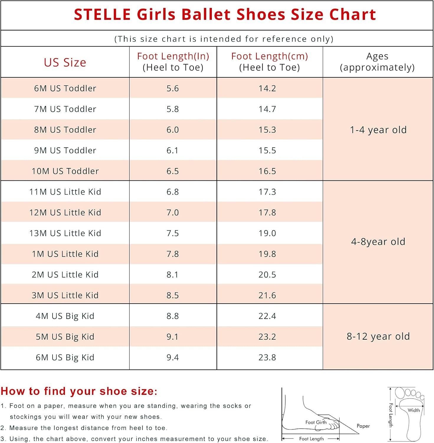 Stelle Canvas Ballet Shoes Toddler Girls No-Tie Split Sole Ballet Slippers(White)