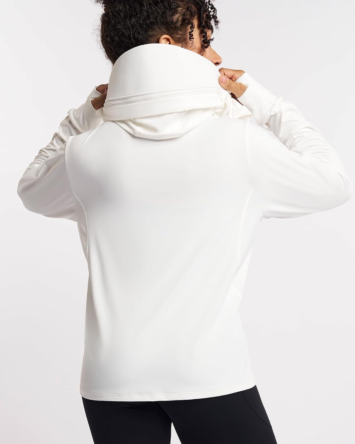 Stelle Women’s UPF 50+ Sun Protection Jacket Hoodie Long Sun Shirt | Specialized Sun-protective fabric, Cooling, Lightweight, Moisture-wicking, High elasticity, Outdoor, Running, Hiking(White)