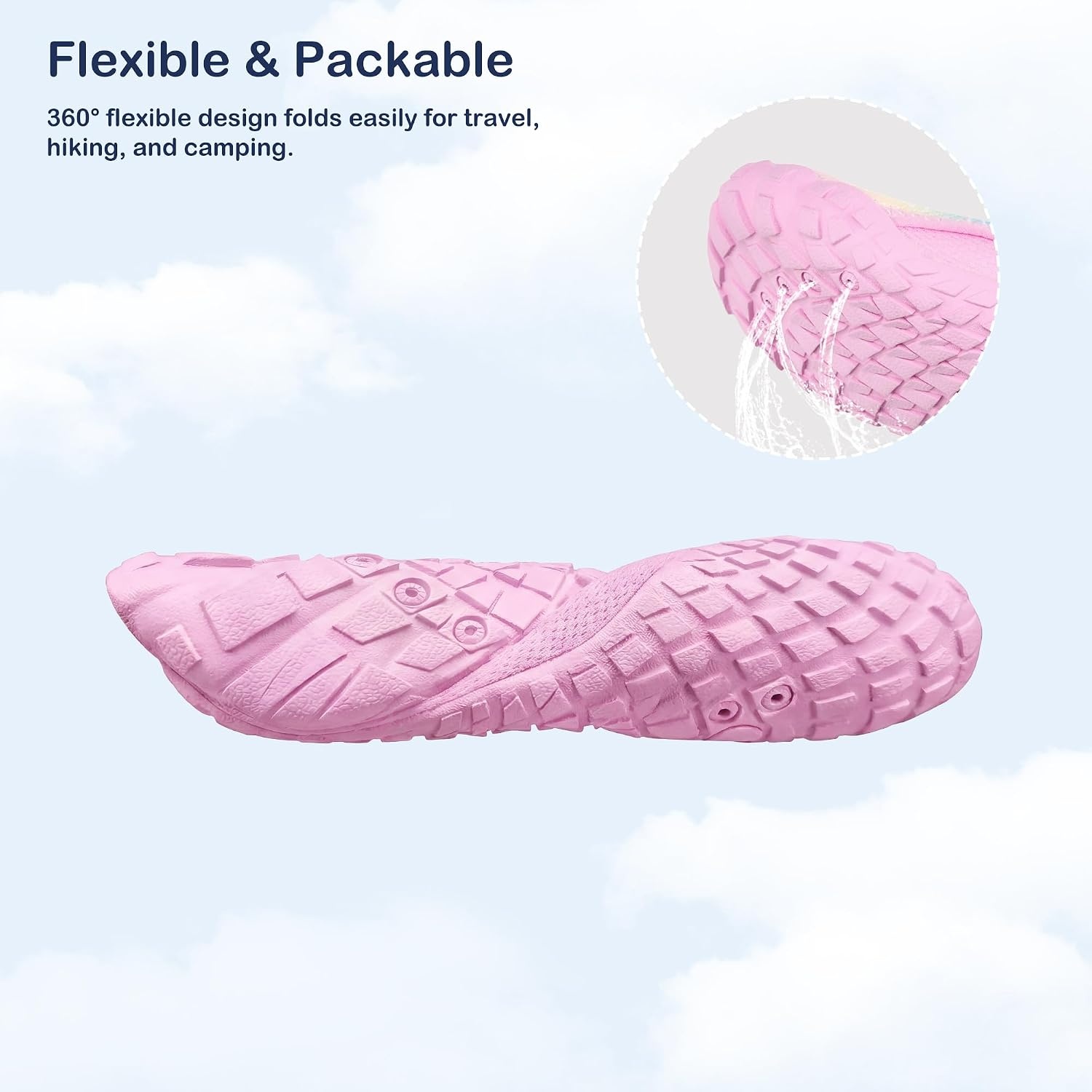 Stelle Toddler Water Shoes Kids Barefoot Non-Slip(Rainbow)