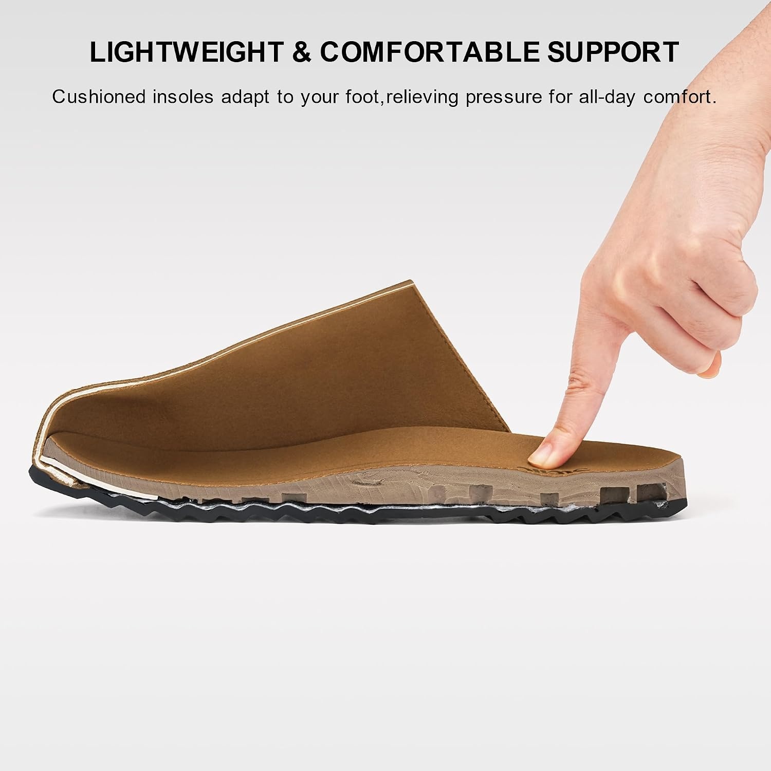 Stelle Clogs Women Mens Suede Potato Shoes Slip on Slippers(Caramel)