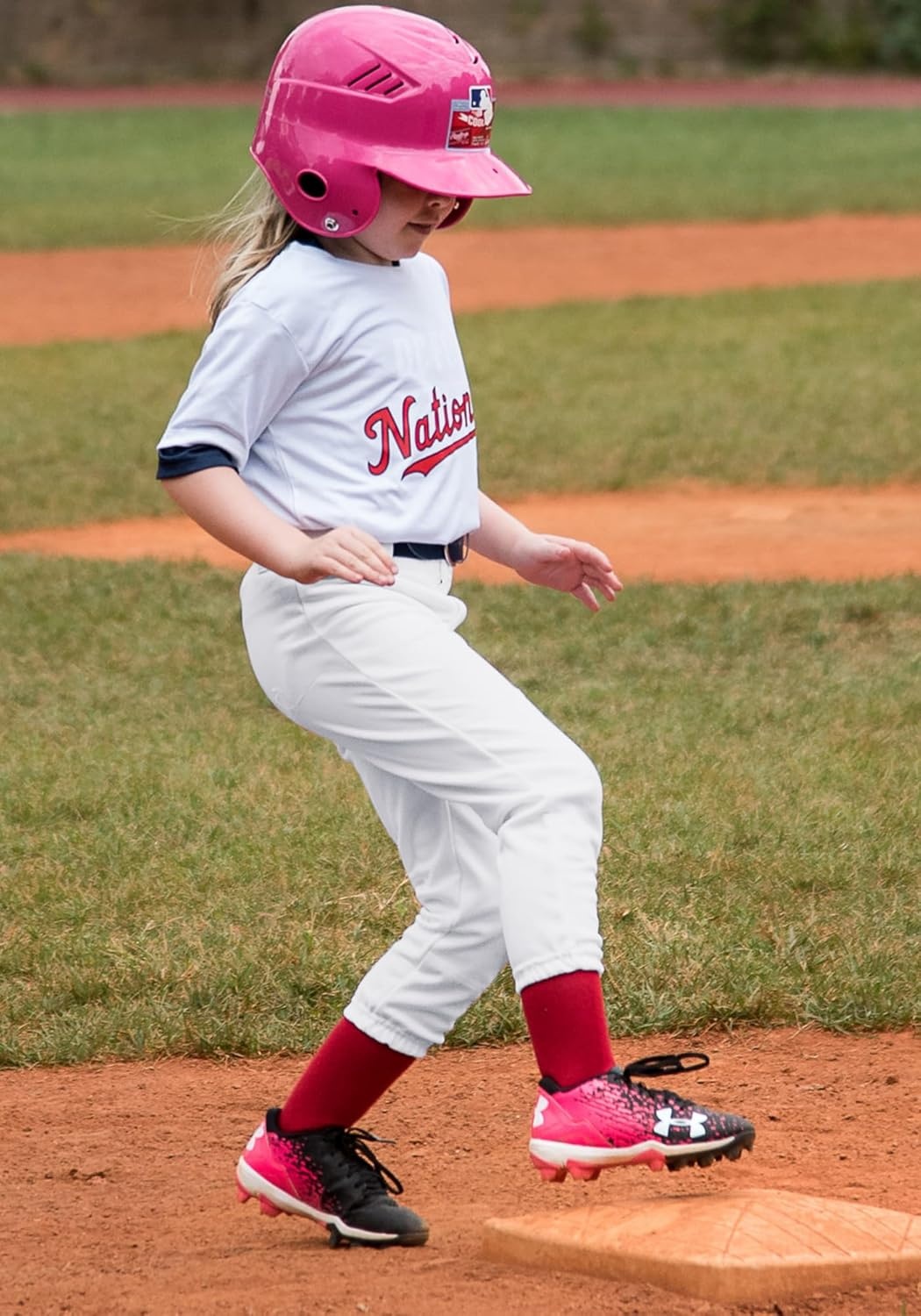 Stelle Girls’ Softball Pants Youth Kids Baseball Pants Fastpitch Pants with Pockets Boys Tee Ball(White)
