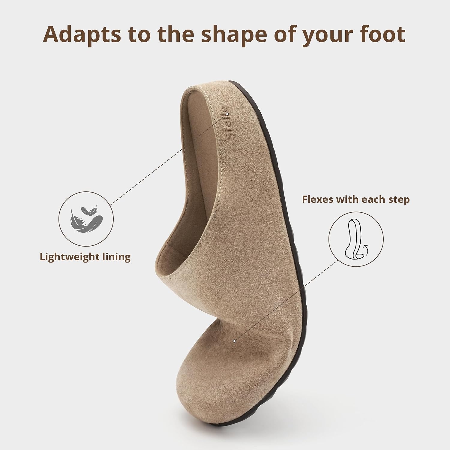 Stelle Clogs Women Mens Suede Potato Shoes Slip on Slippers(Taupe-genuine Suede)
