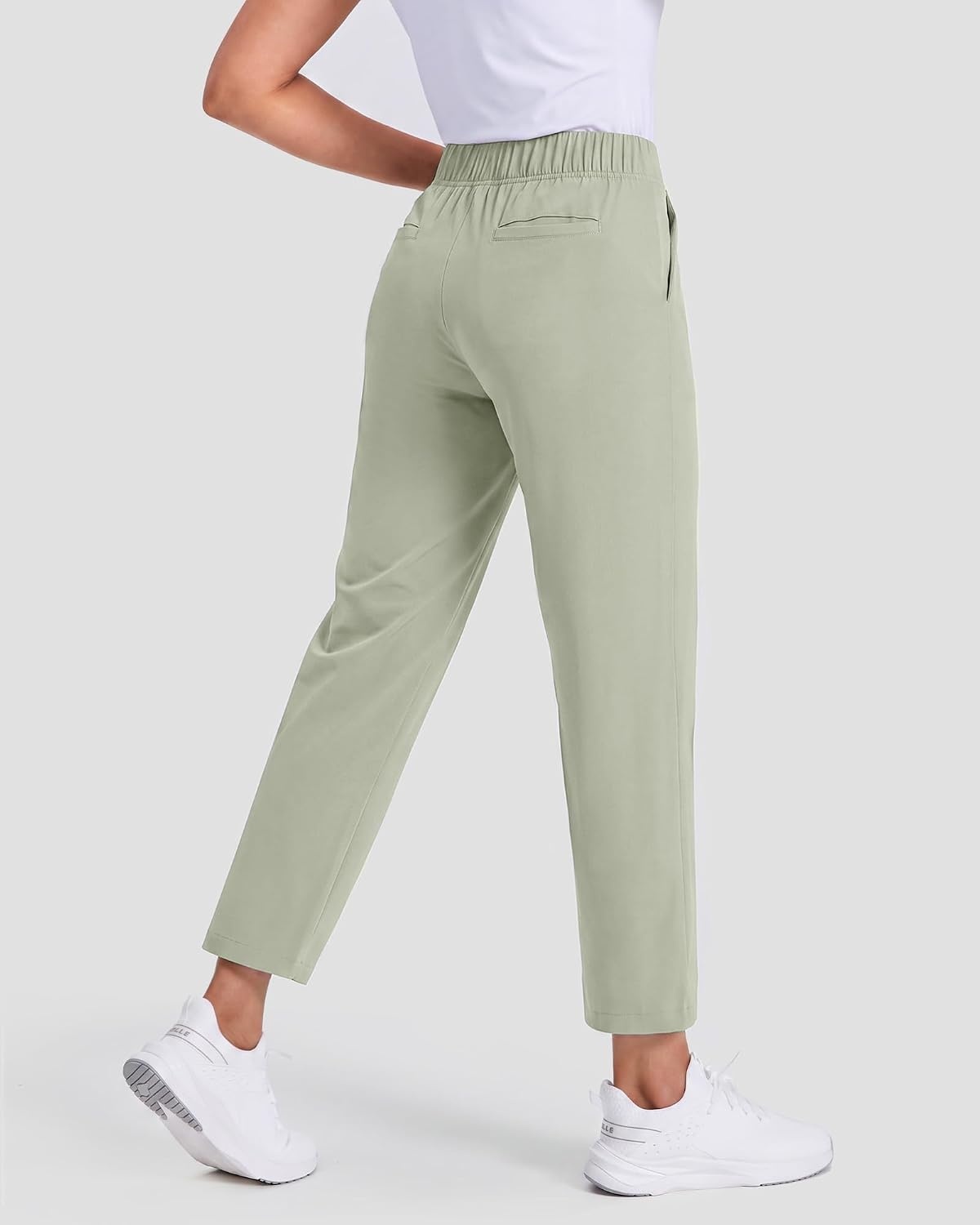Stelle Women’s Golf Pants Stretch Business Casual Work Slacks 7/8 Ankle(Sage Mist)