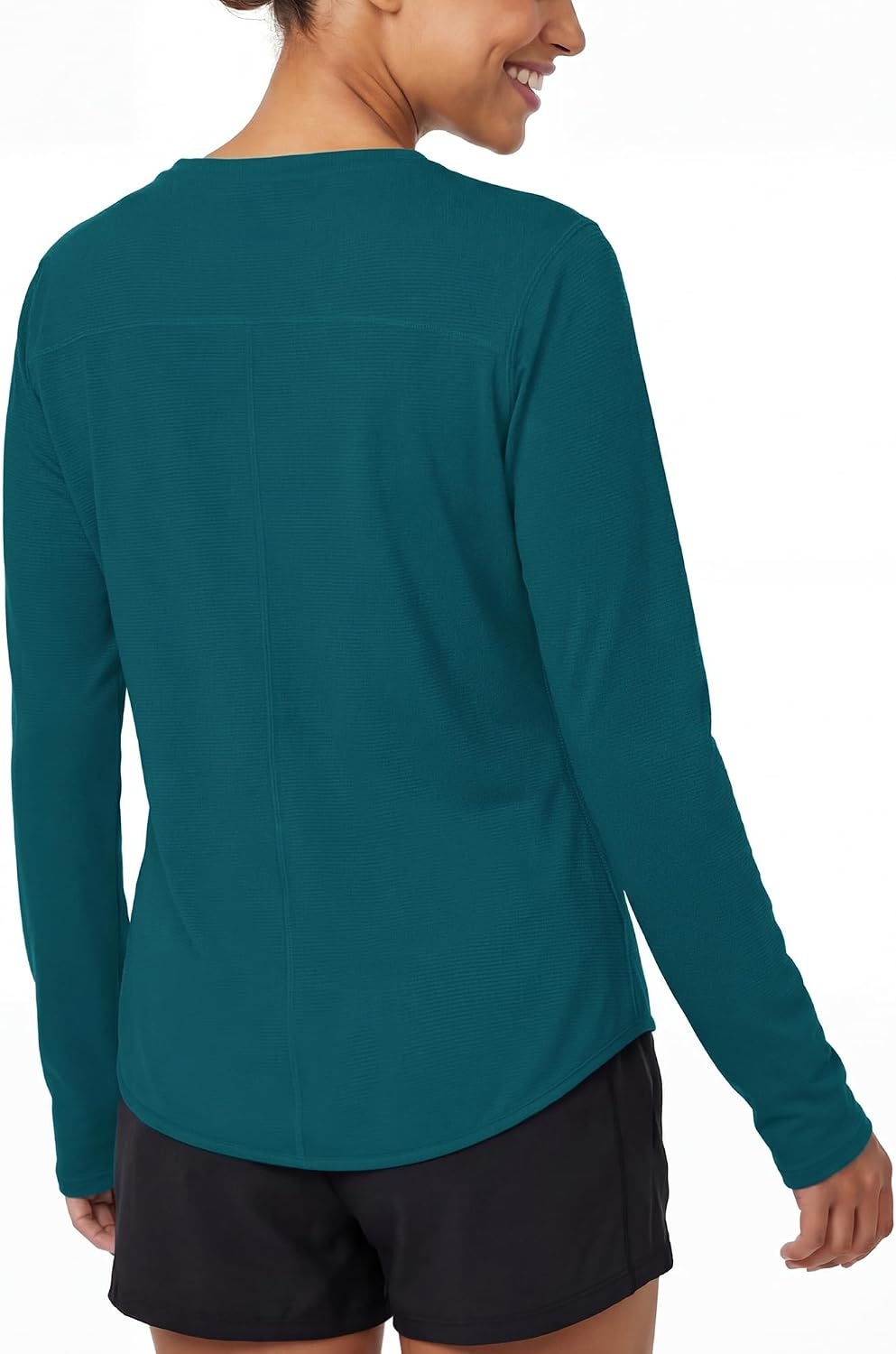 Stelle Women’s Long Sleeve Sun Shirts Quick Dry Workout Top(Peacock Blue)